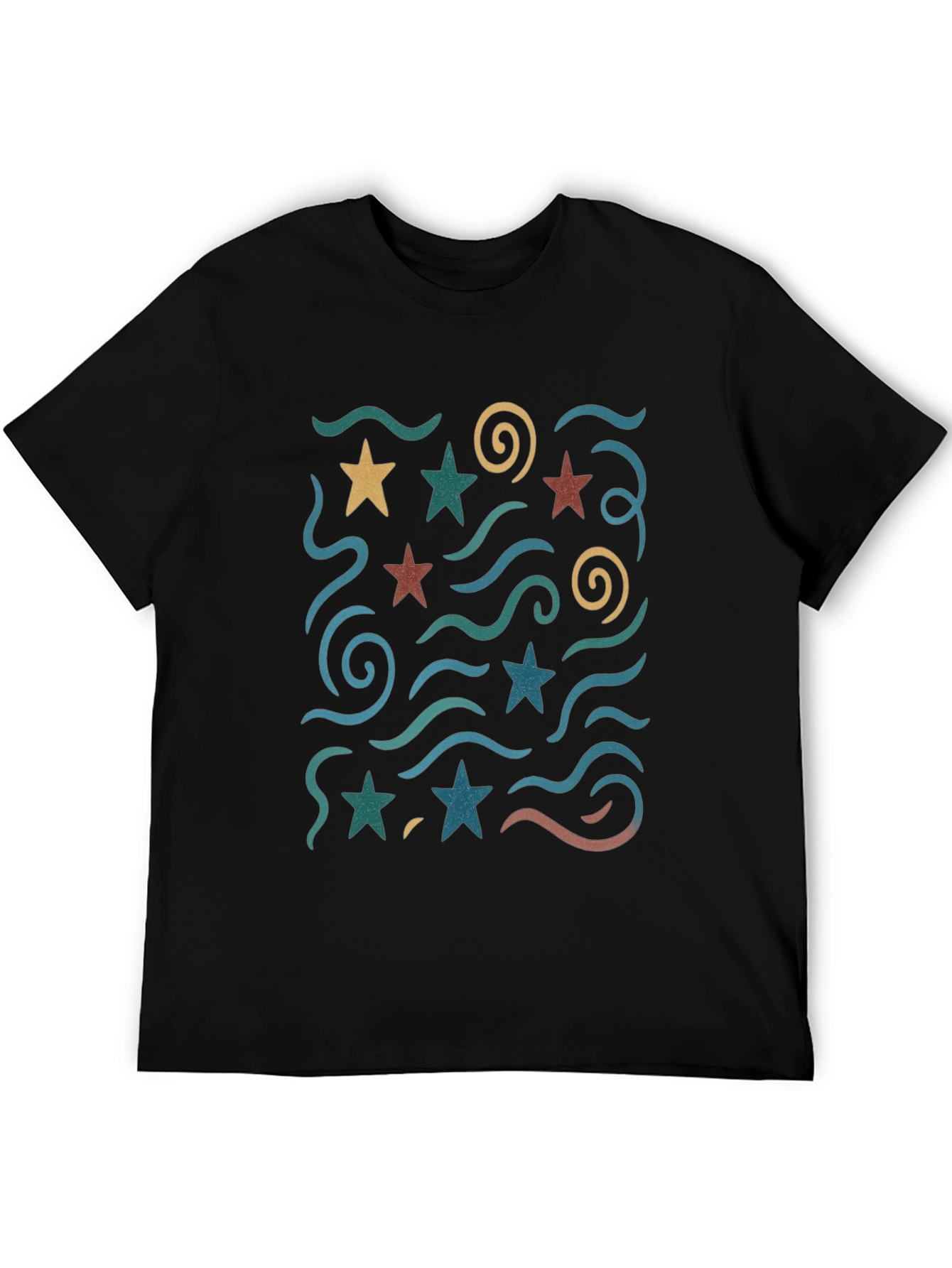 Retro Star & Swirl Graphic Tee