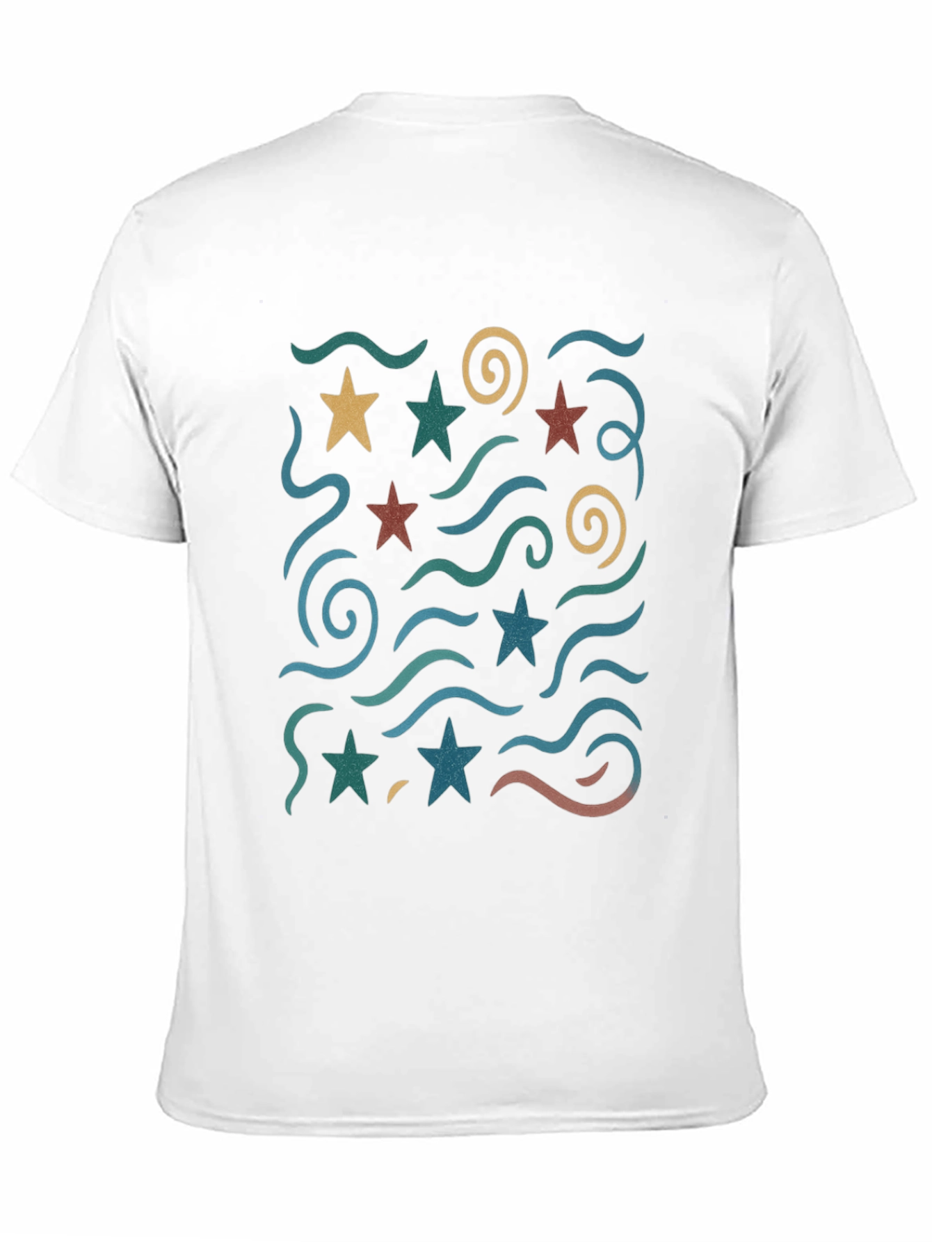 Retro Star & Swirl Graphic Tee