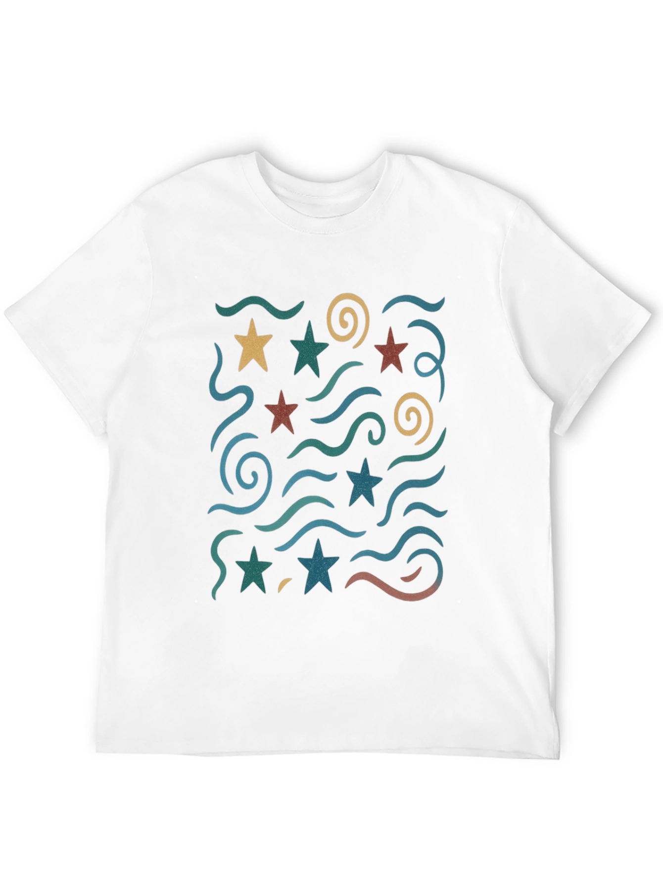 Retro Star & Swirl Graphic Tee