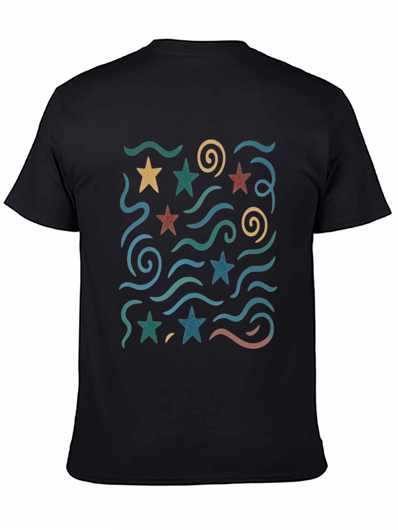 Retro Star & Swirl Graphic Tee