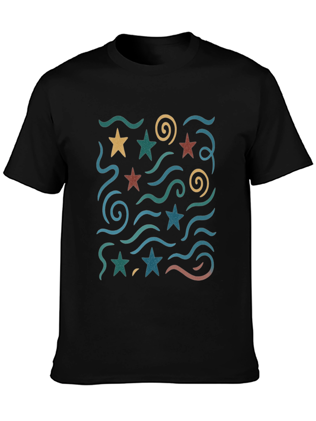 Retro Star & Swirl Graphic Tee