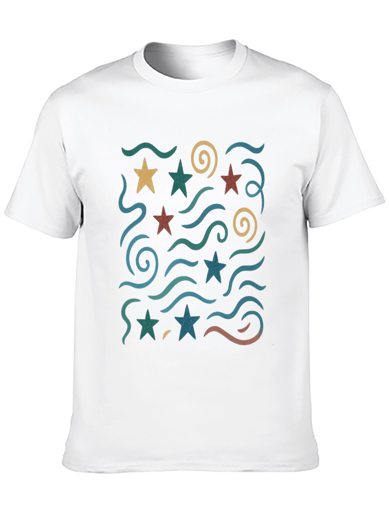 Retro Star & Swirl Graphic Tee
