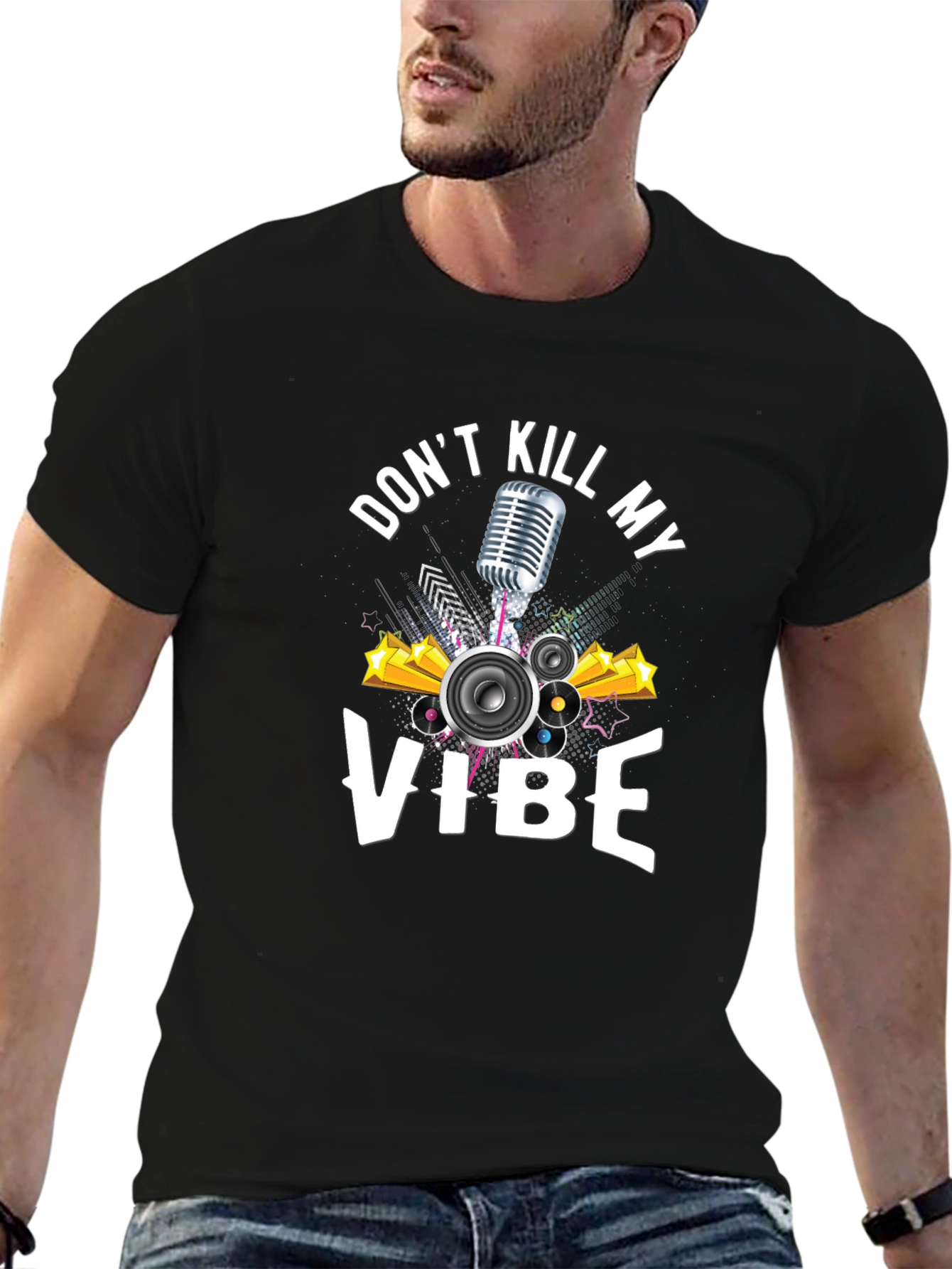 Dont Kill My Vibe Graphic Tee - Black