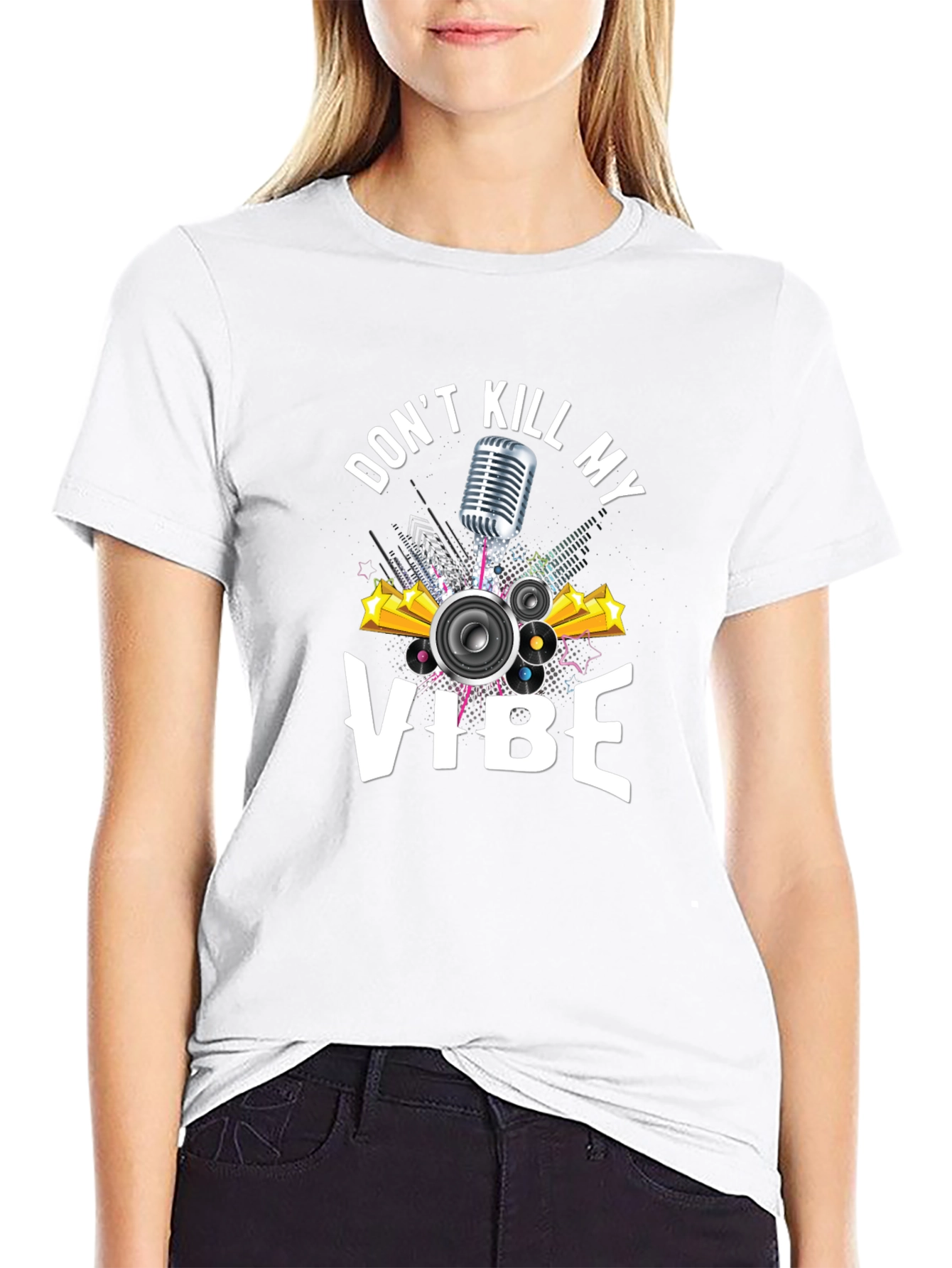 Dont Kill My Vibe Graphic Tee - Black
