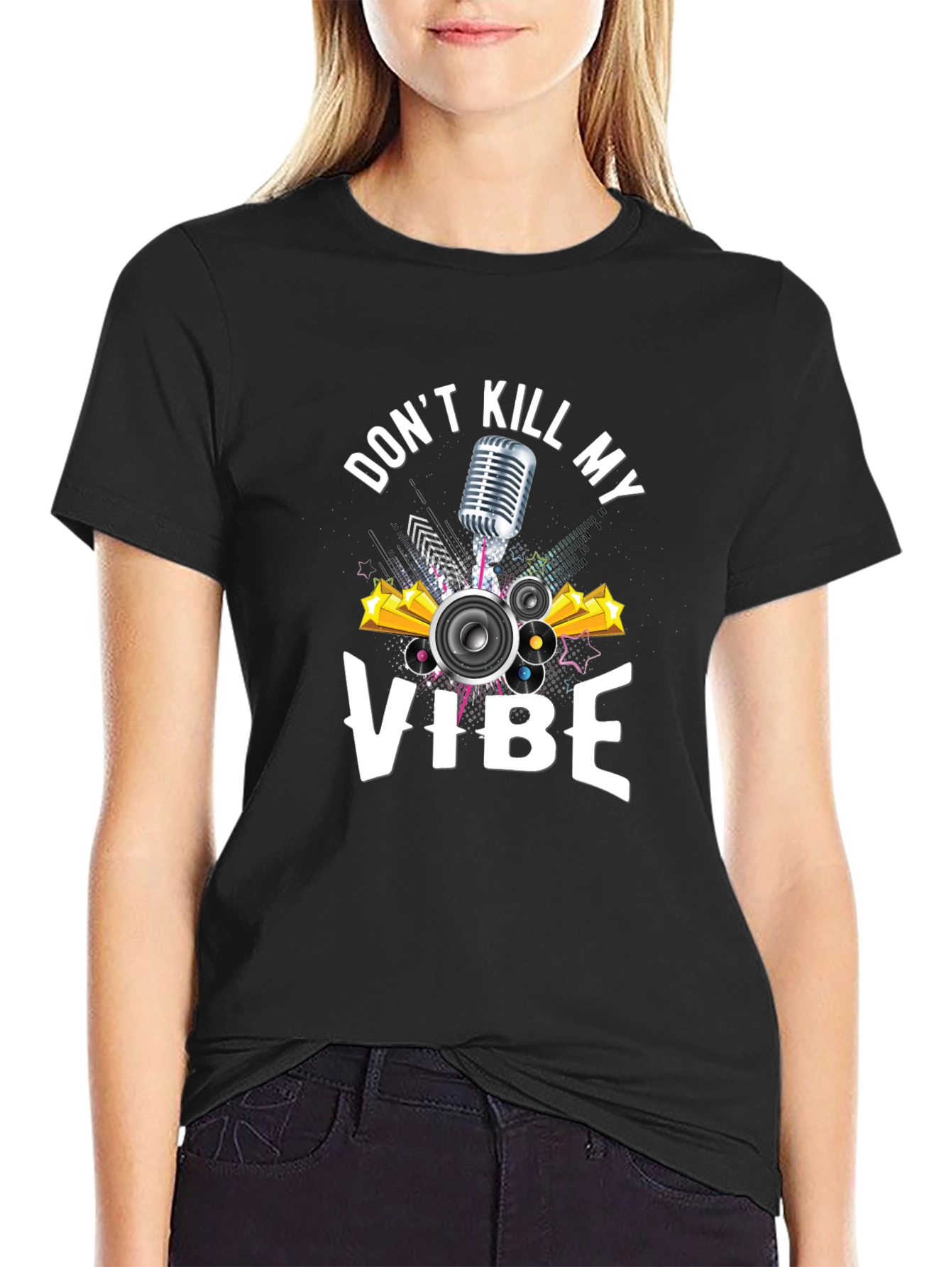 Dont Kill My Vibe Graphic Tee - Black