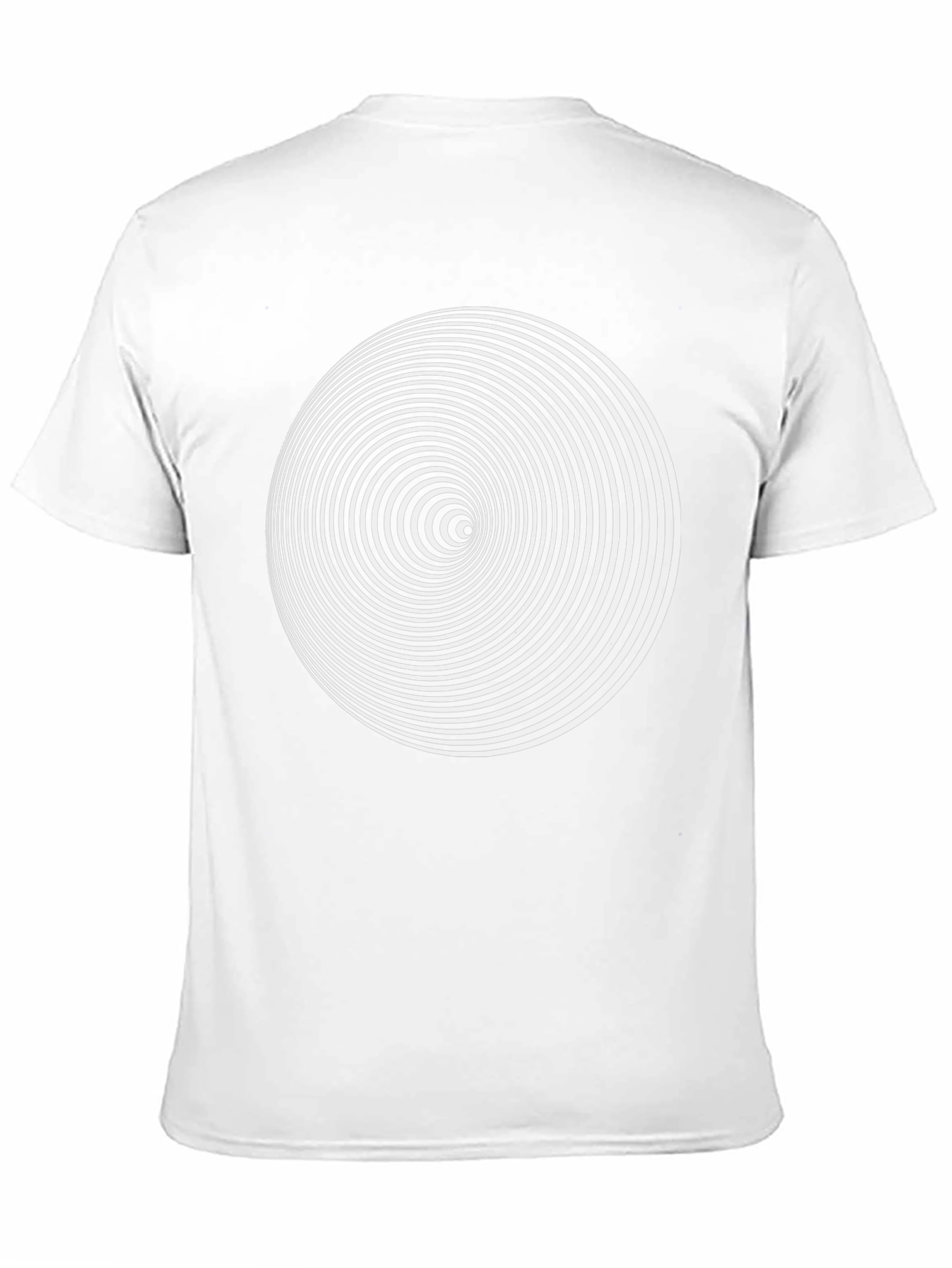 Hypnotic Spiral Graphic Print Black T-Shirt