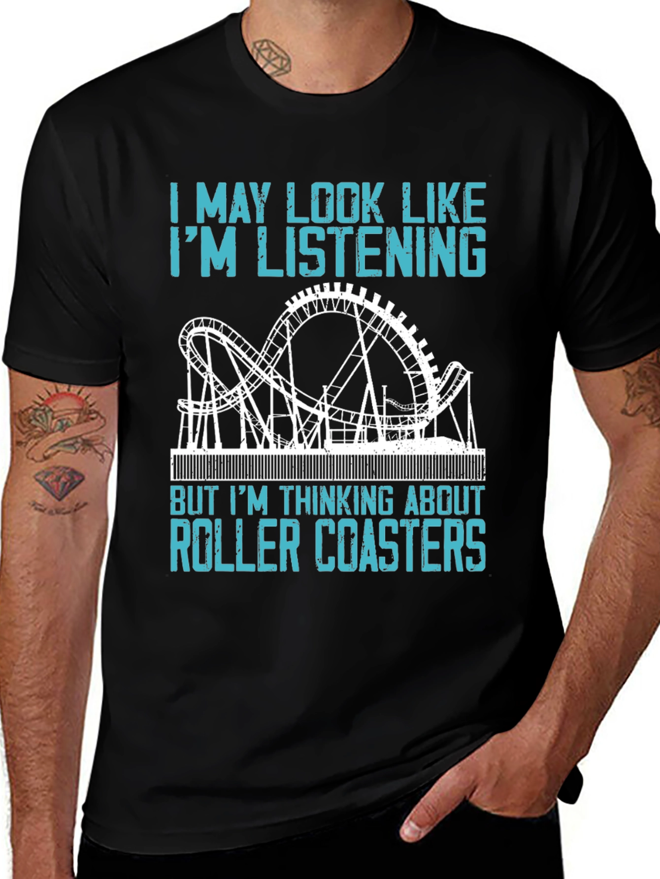 Roller Coaster T-Shirt - Im Thinking About Roller Coasters