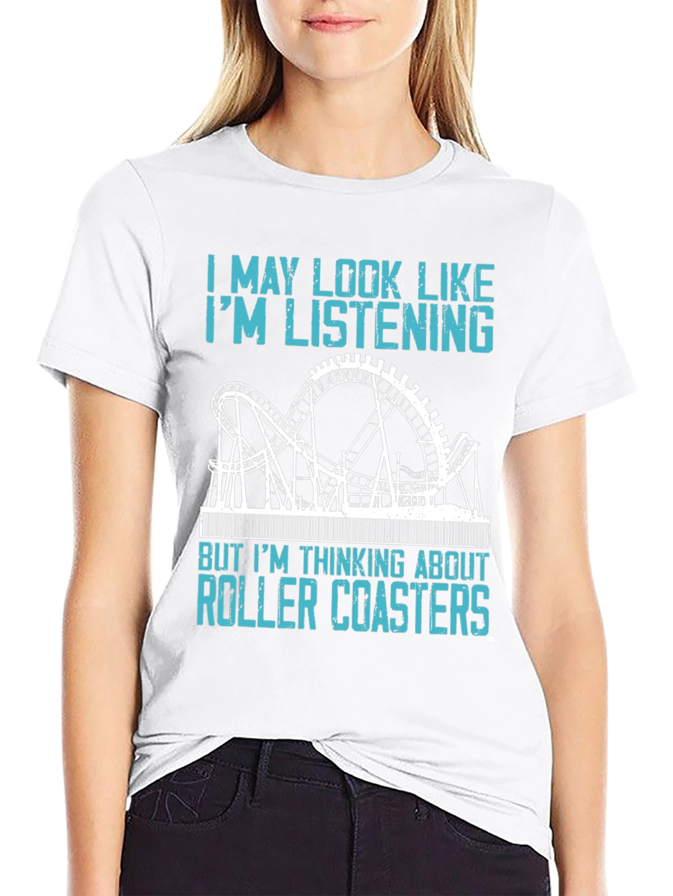 Roller Coaster T-Shirt - Im Thinking About Roller Coasters