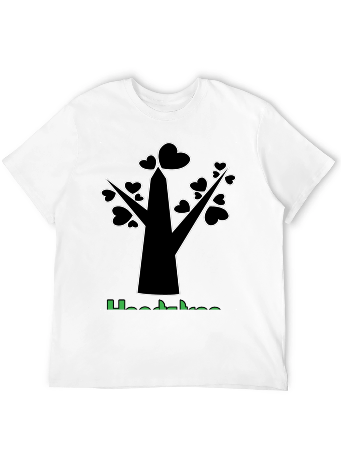 Heart Tree Graphic T-Shirt - Stylish Black Tee