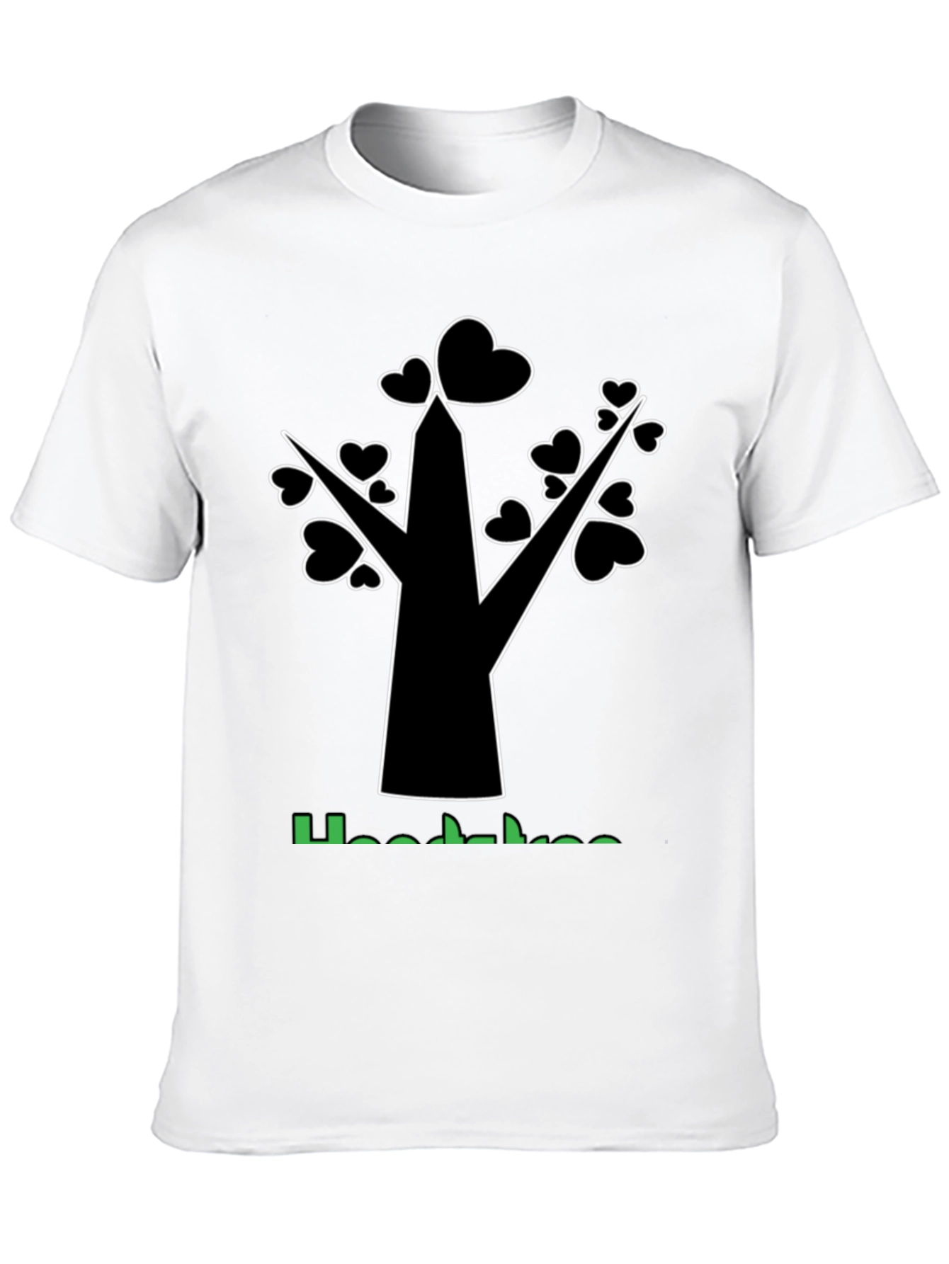 Heart Tree Graphic T-Shirt - Stylish Black Tee