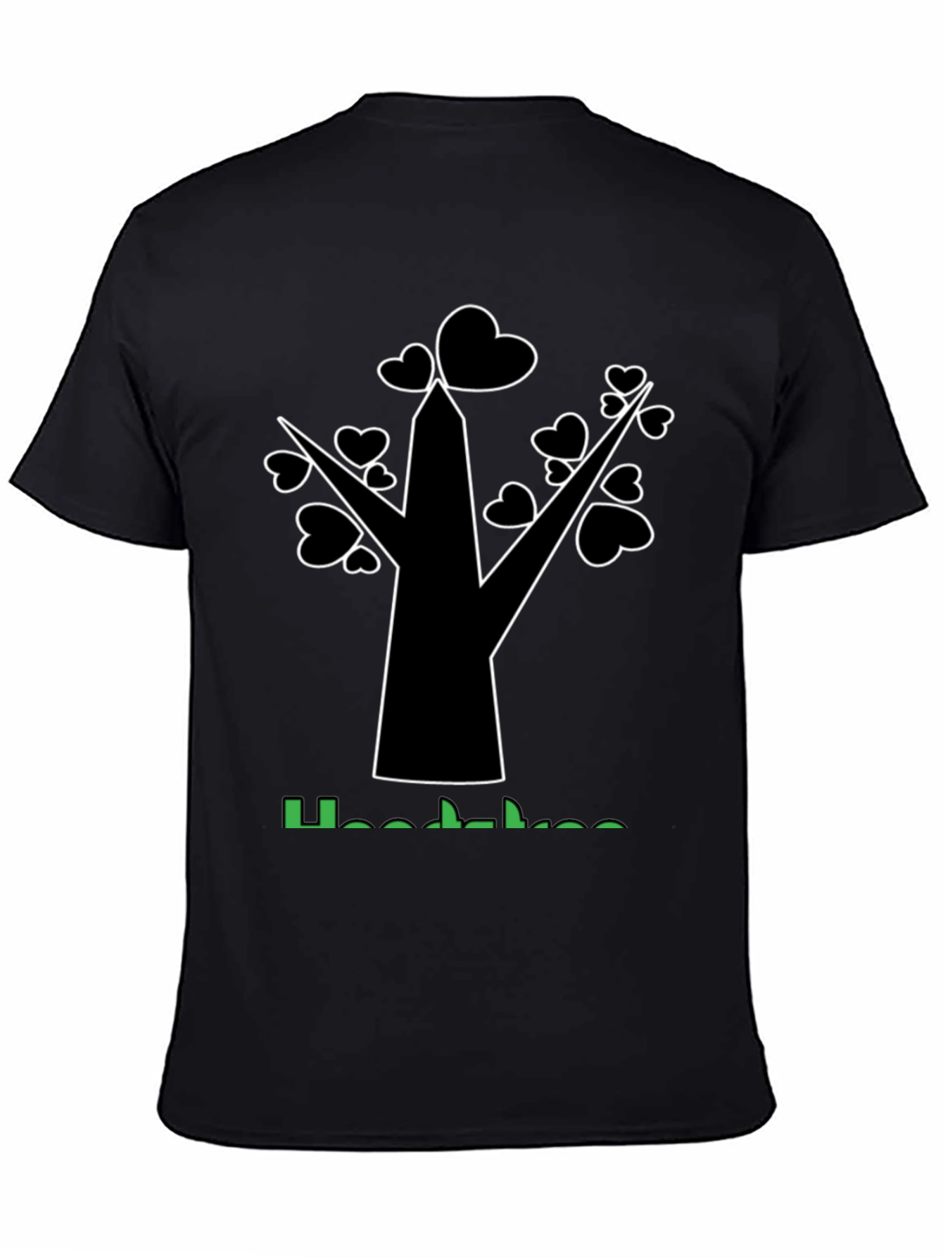 Heart Tree Graphic T-Shirt - Stylish Black Tee
