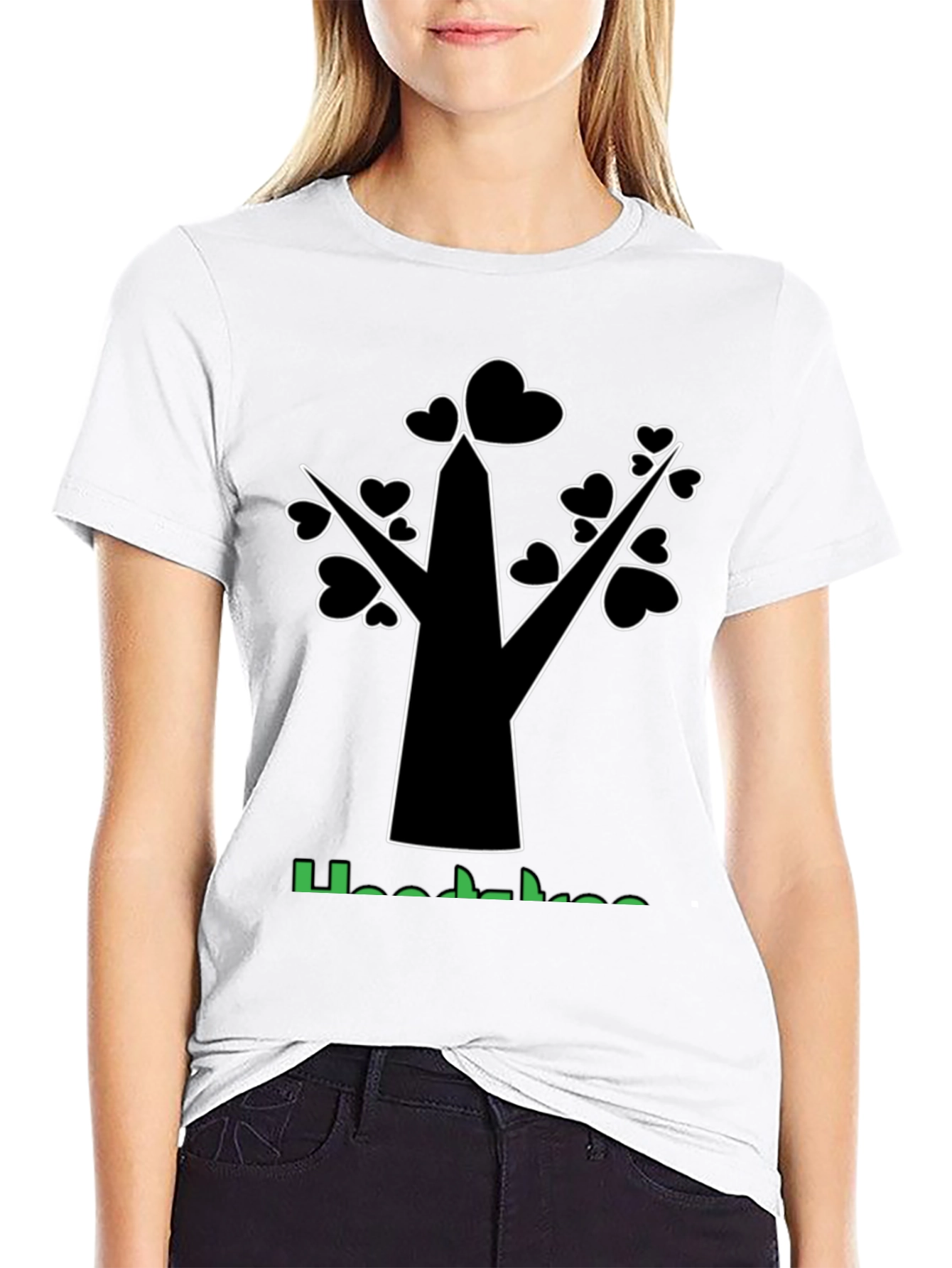 Heart Tree Graphic T-Shirt - Stylish Black Tee