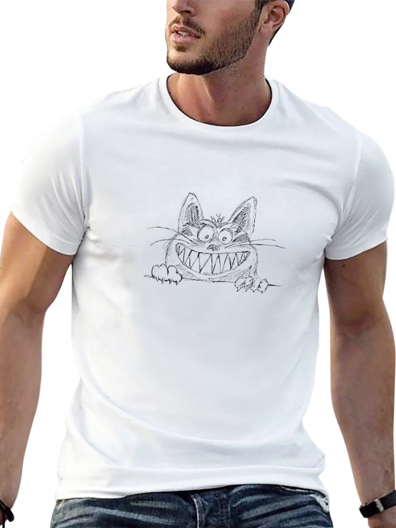 Grinning Cheshire Cat Graphic Tee - Classic Comfort