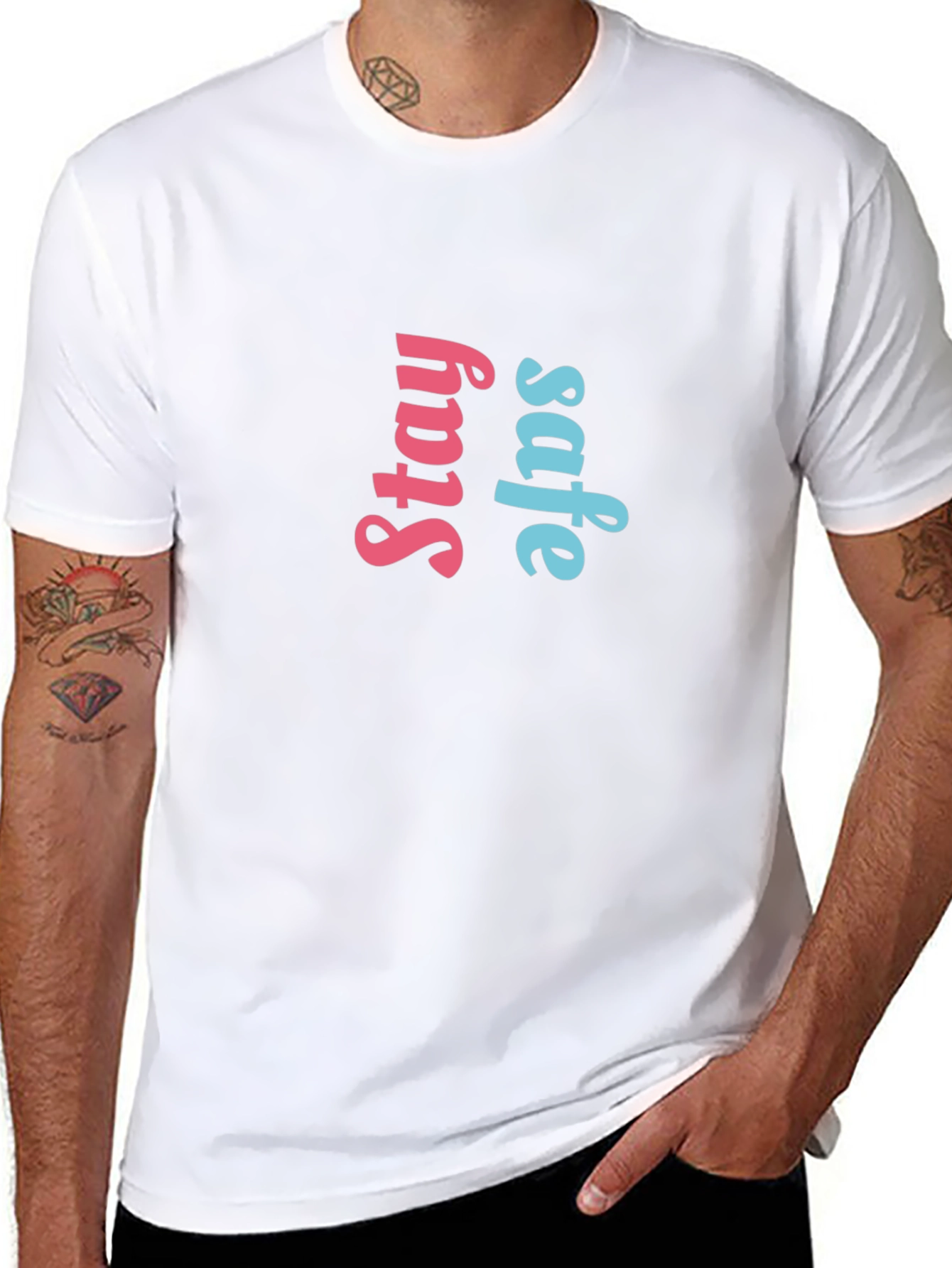 Stay Safe Graphic Tee - Black