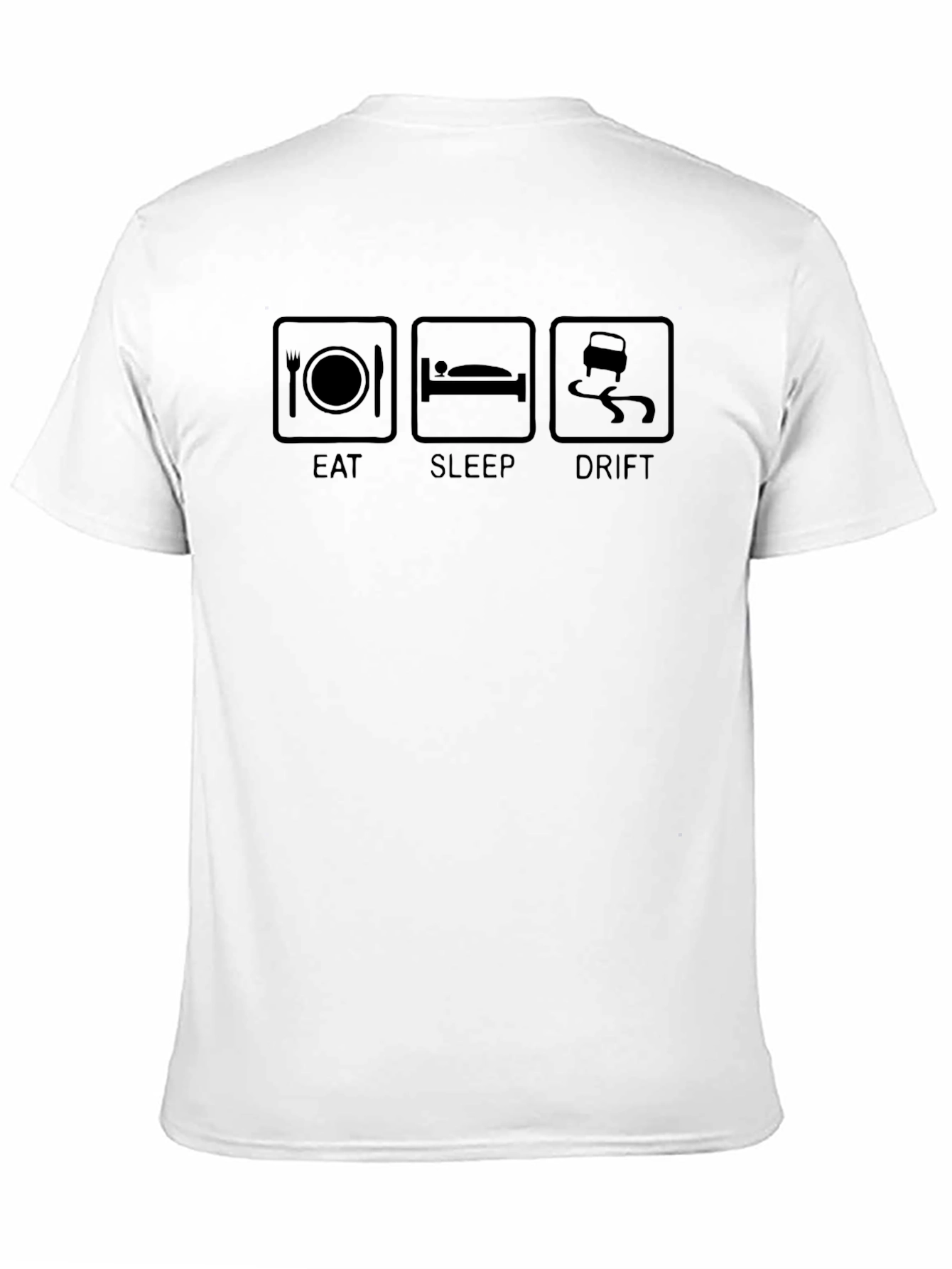 Eat Sleep Drift Graphic Tee - Black Cotton T-Shirt