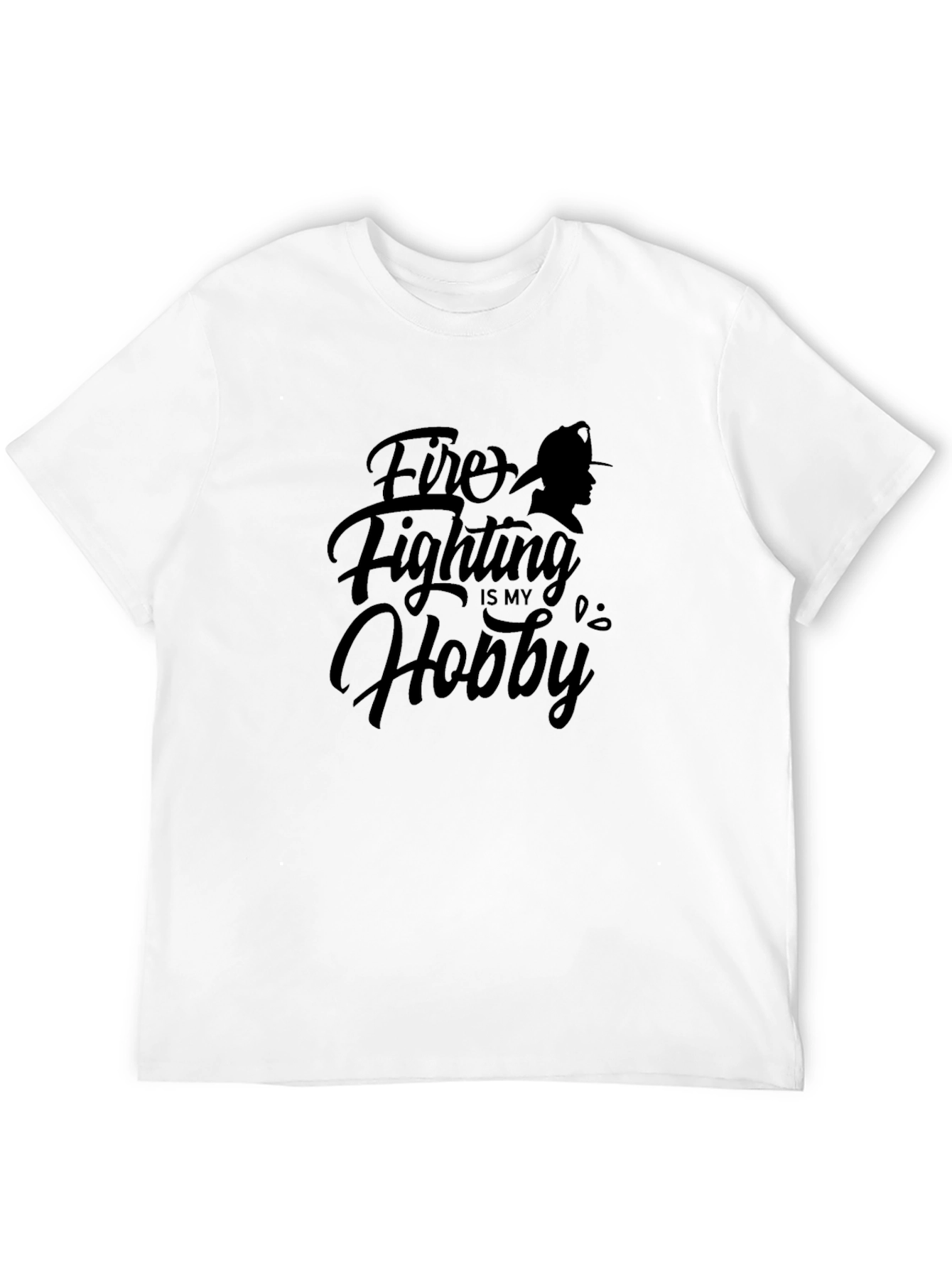 Firefighting is My Hobby Black Graphic T-Shirt