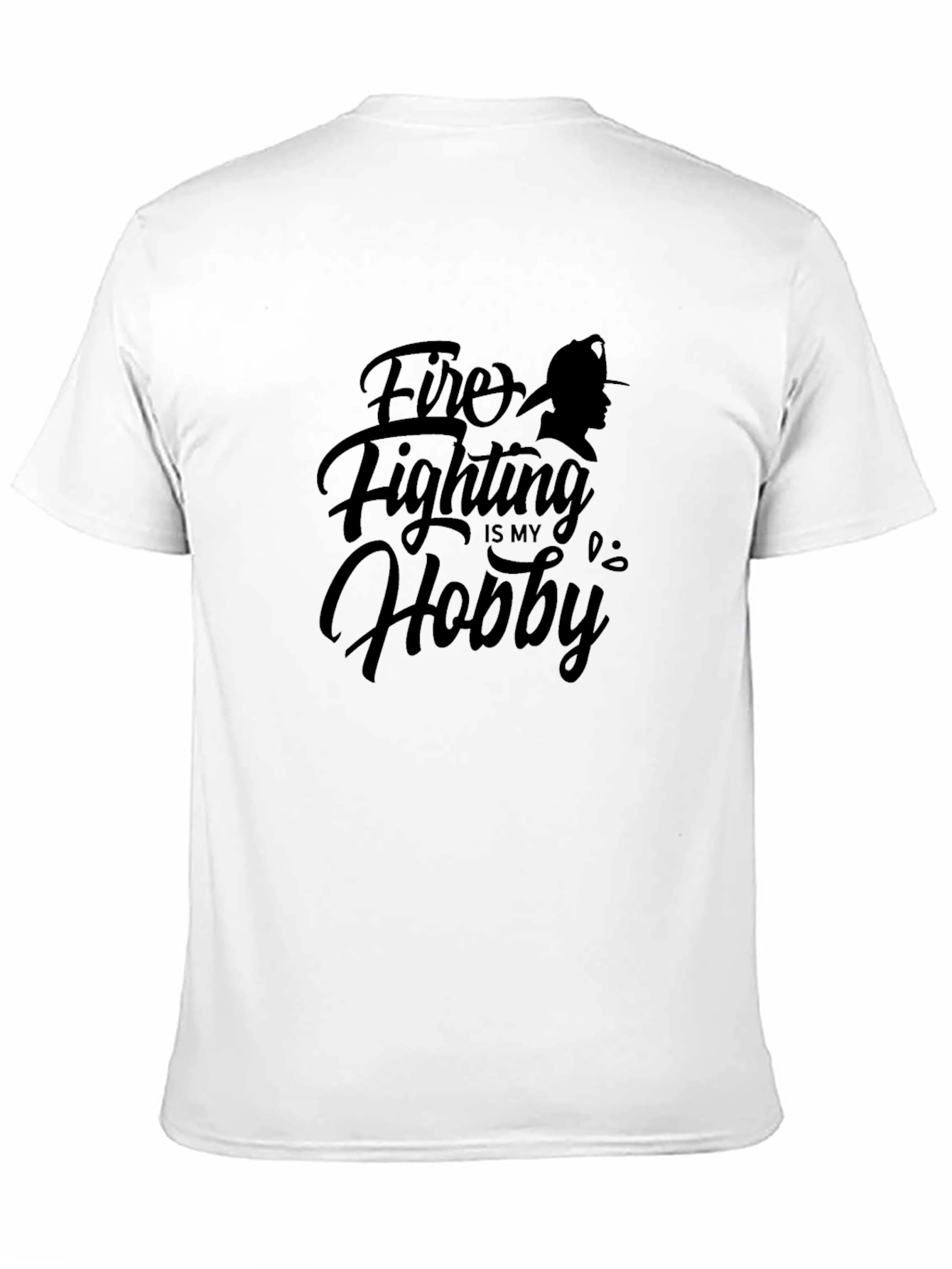 Firefighting is My Hobby Black Graphic T-Shirt