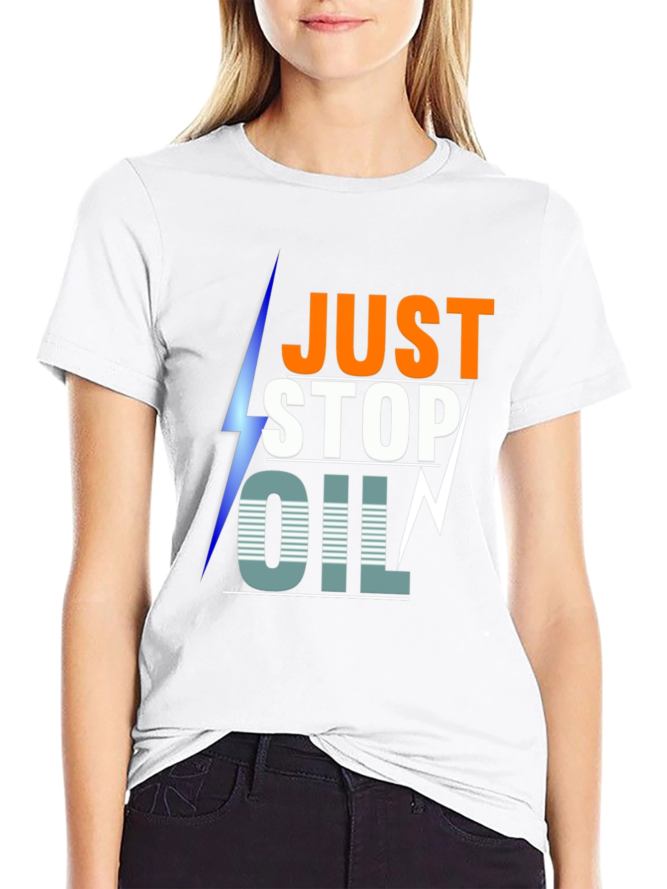 Just Stop Oil Graphic Tee - Eco-Friendly Awareness
