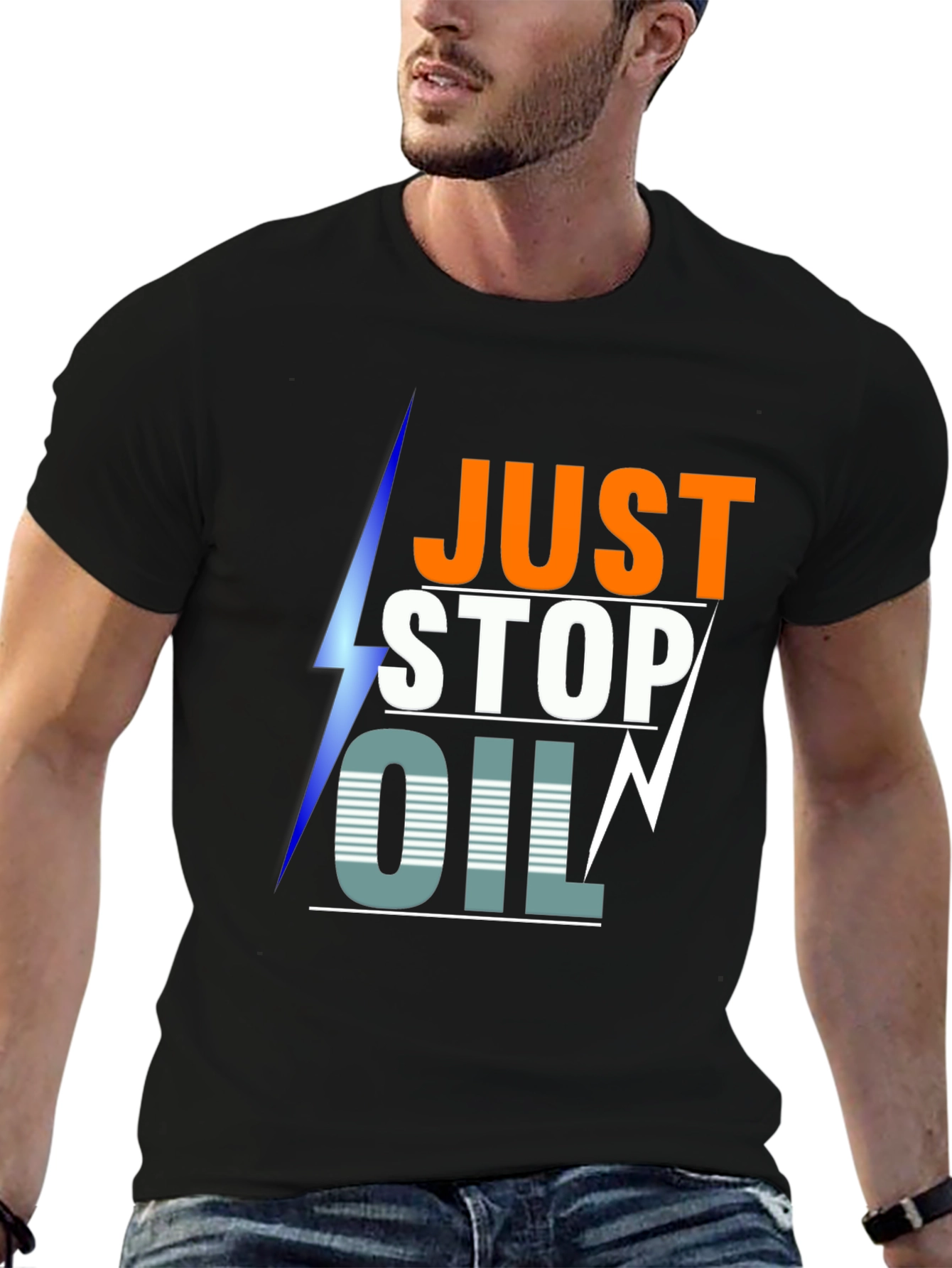 Just Stop Oil Graphic Tee - Eco-Friendly Awareness
