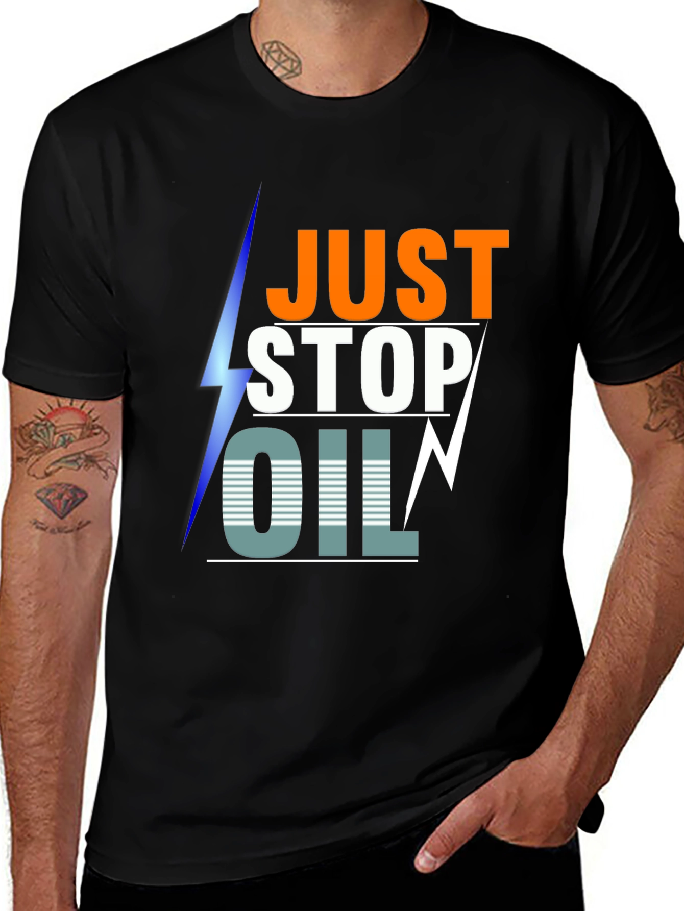 Just Stop Oil Graphic Tee - Eco-Friendly Awareness
