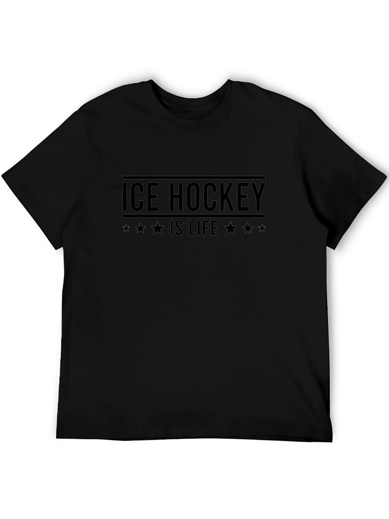 Ice Hockey is Life Black T-Shirt