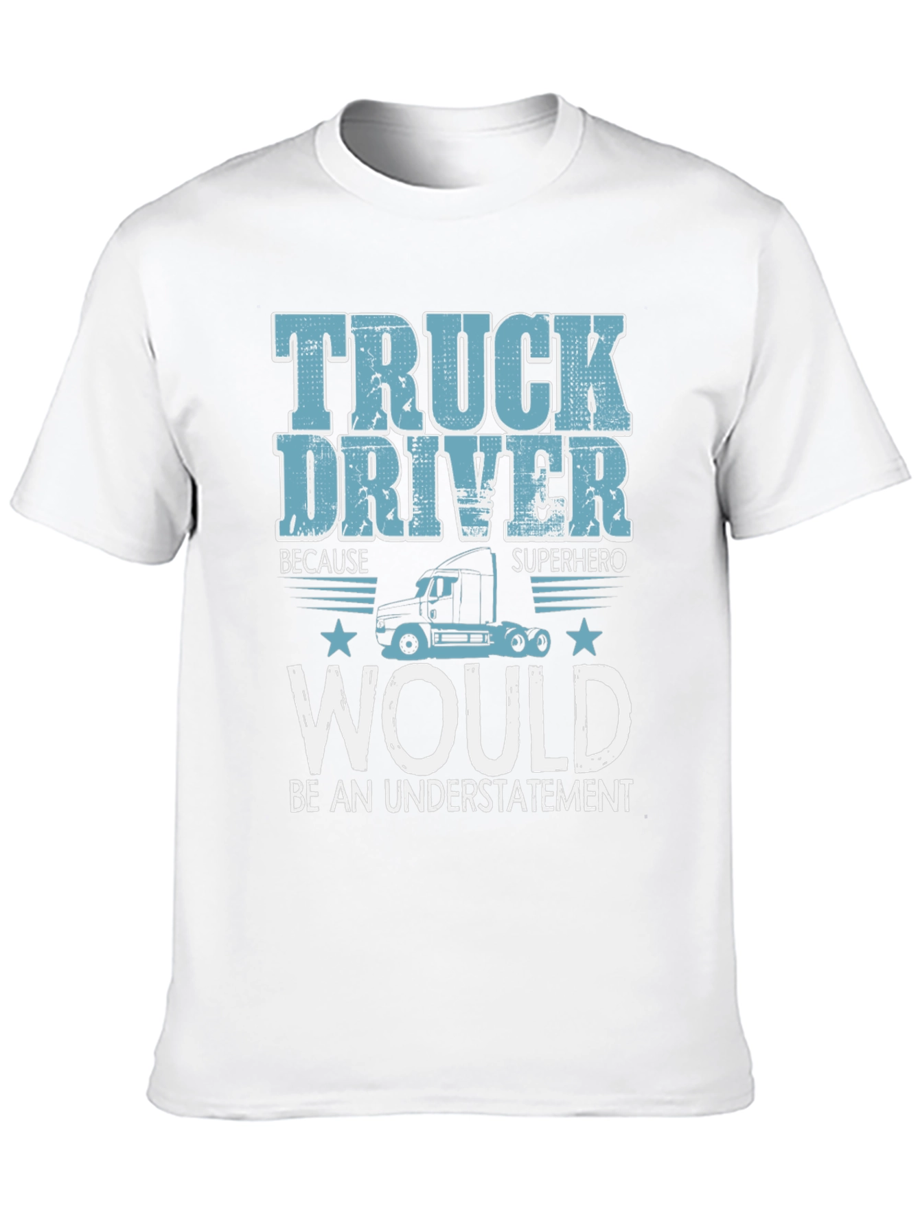 Truck Driver Superhero Black Graphic T-Shirt