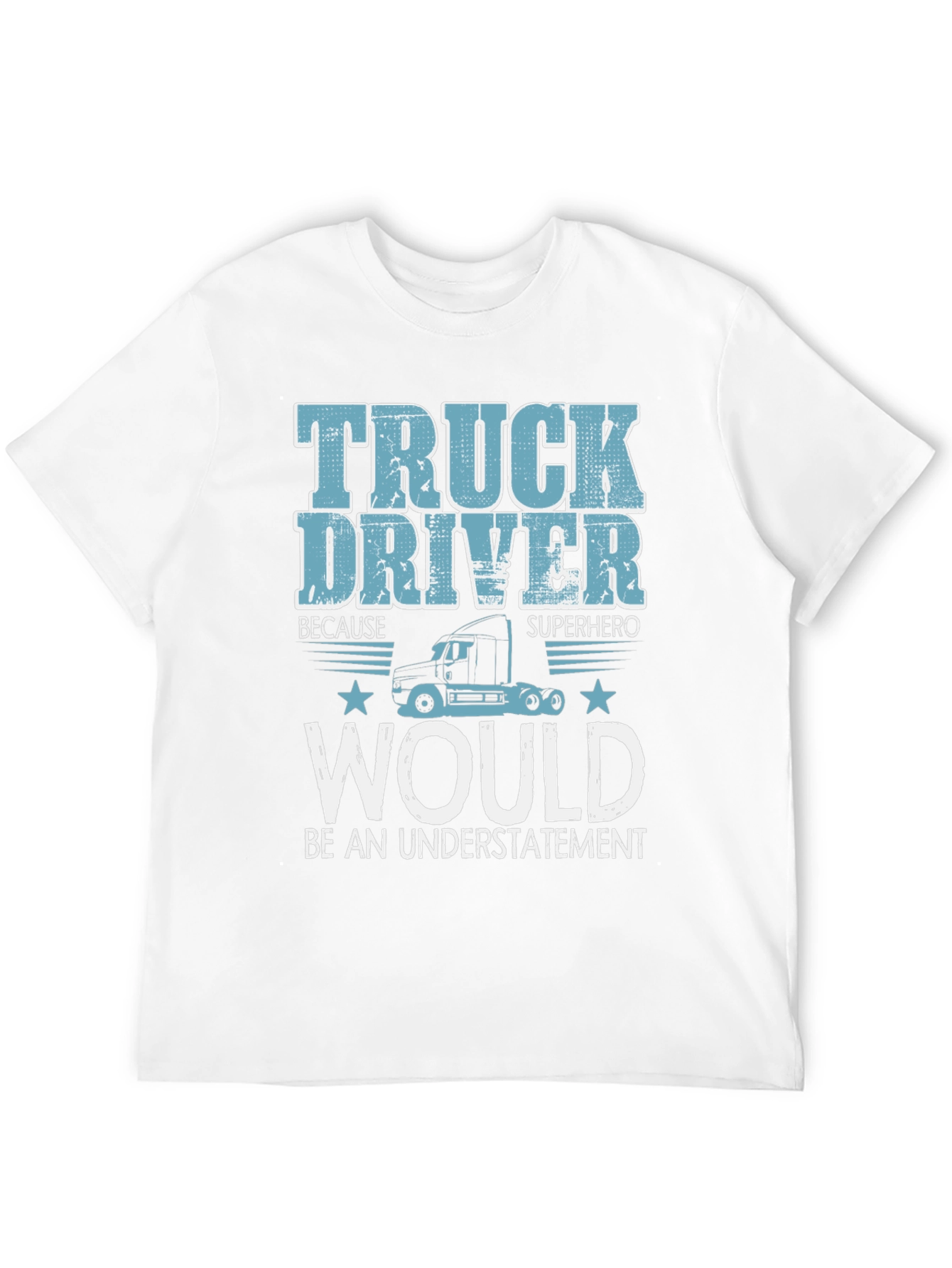 Truck Driver Superhero Black Graphic T-Shirt
