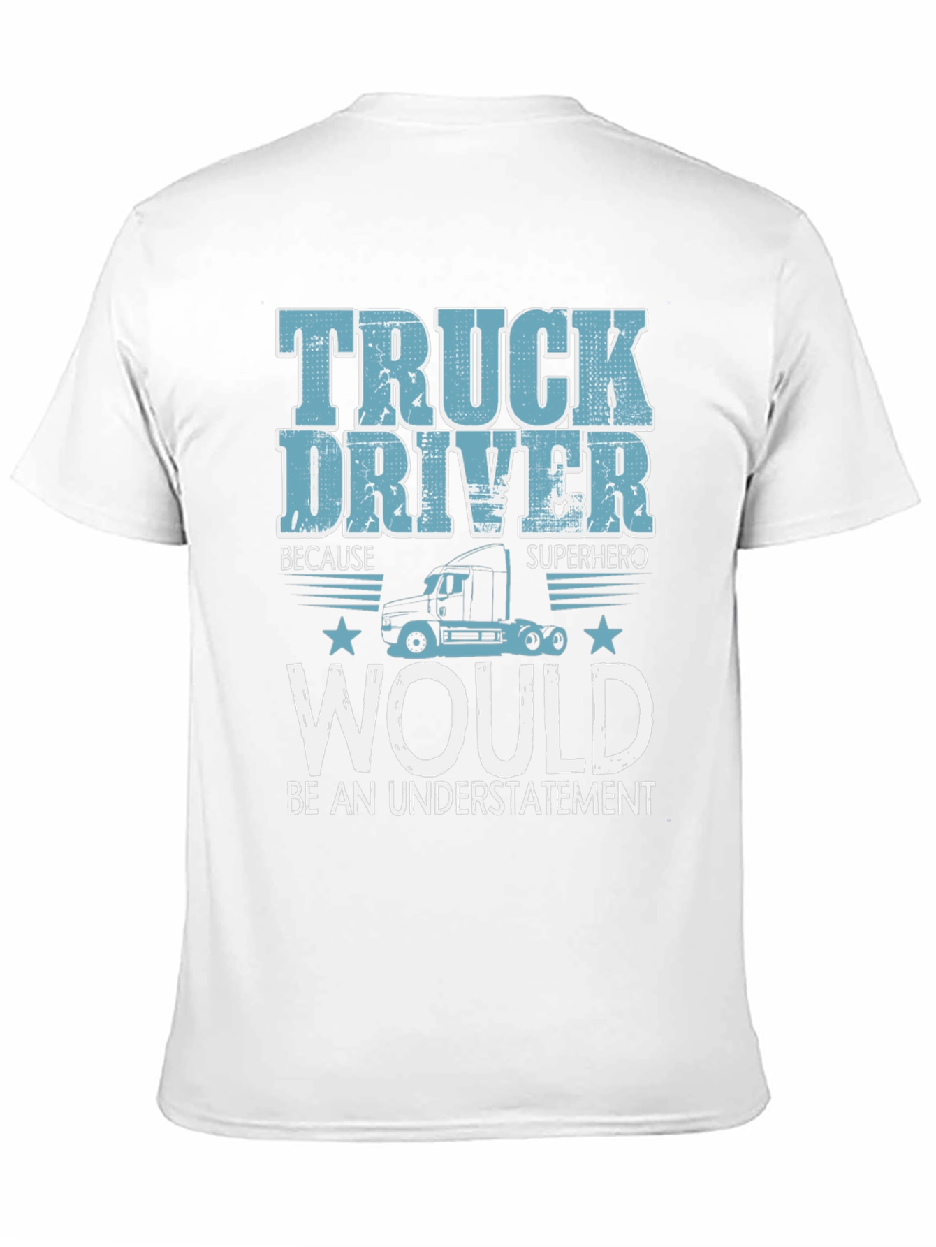 Truck Driver Superhero Black Graphic T-Shirt