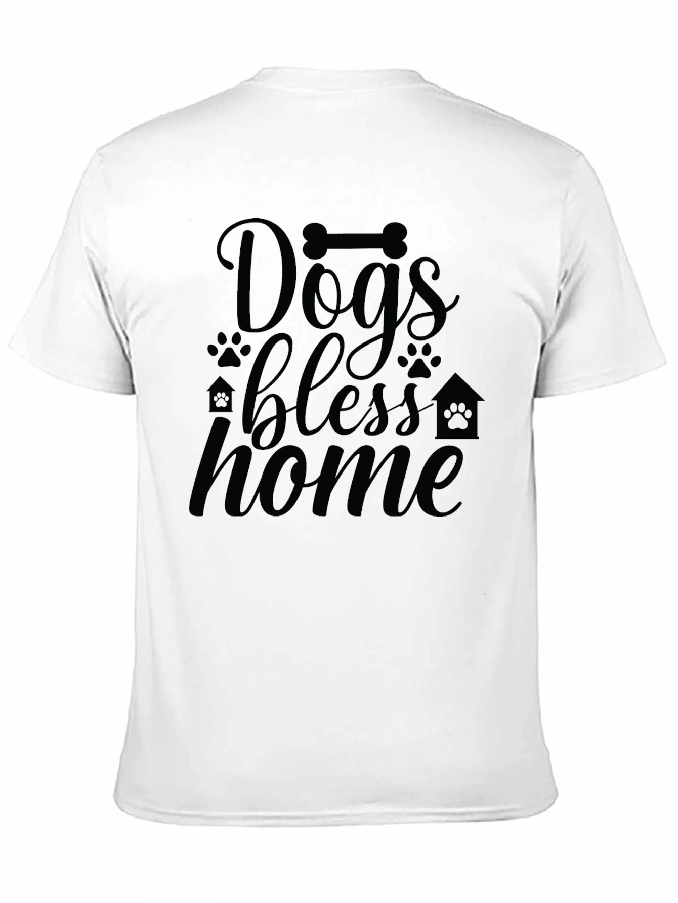 Dogs Bless Home T-Shirt - Black