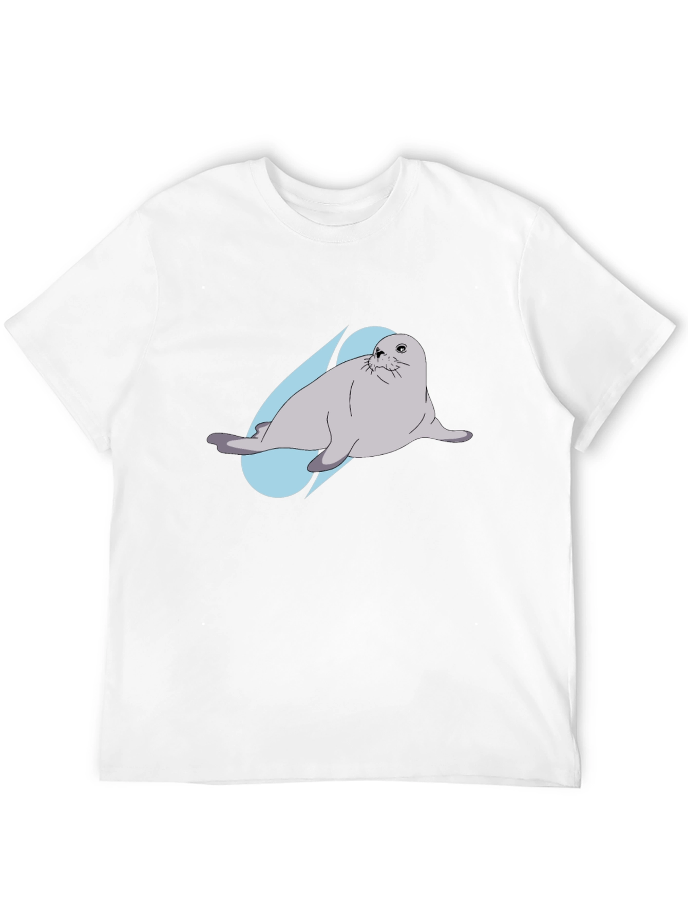 Seal Graphic Tee - Black Cotton Blend
