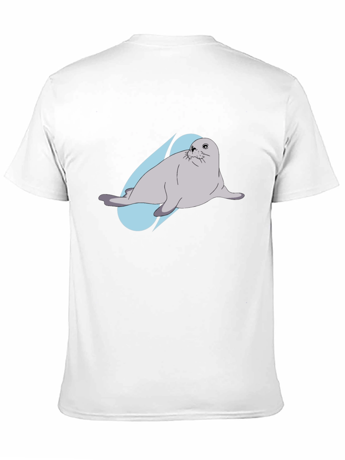 Seal Graphic Tee - Black Cotton Blend