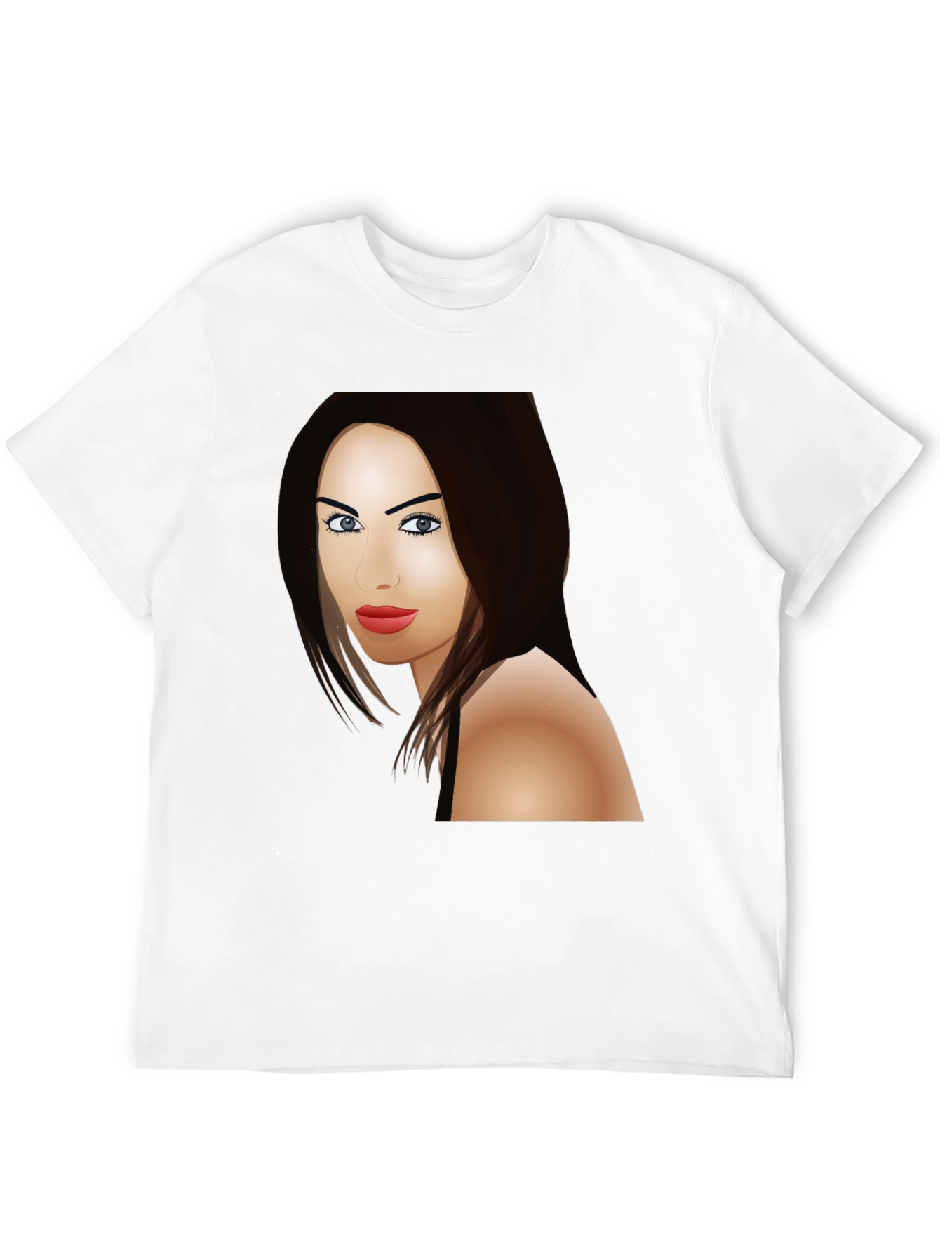 Megan Fox Cartoon T-Shirt - Black