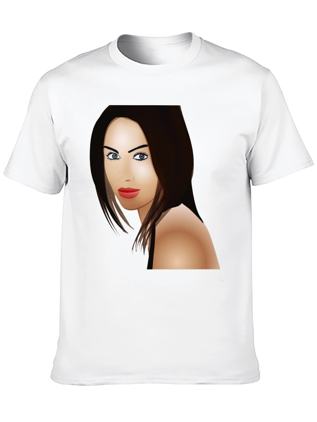 Megan Fox Cartoon T-Shirt - Black