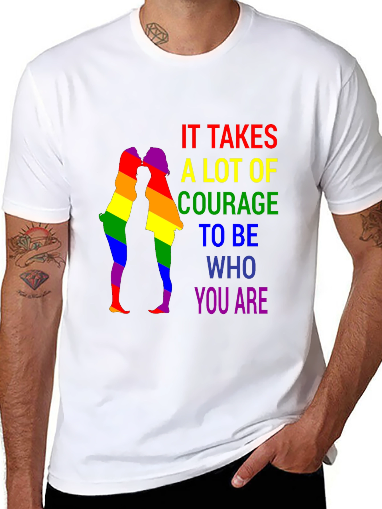 LGBTQ+ Pride T-Shirt - Courage to Be You