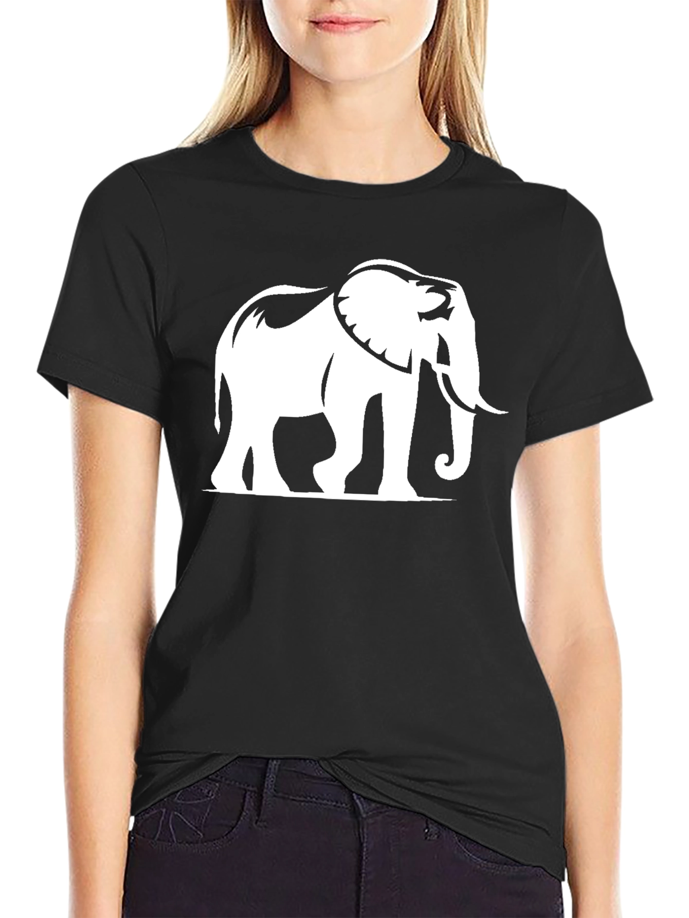 Elephant Graphic Black T-Shirt - Casual Style
