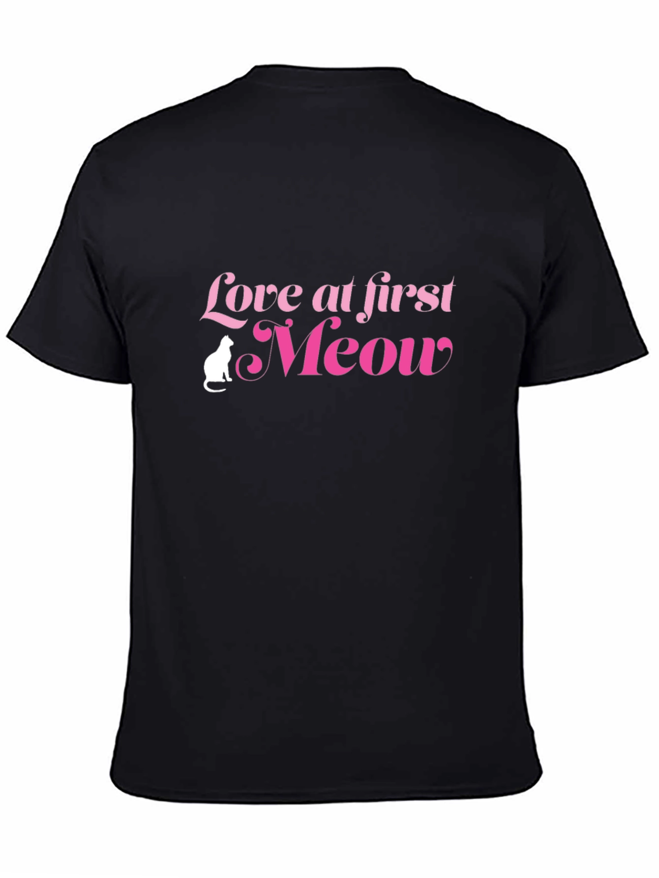 Love at First Meow Black T-Shirt