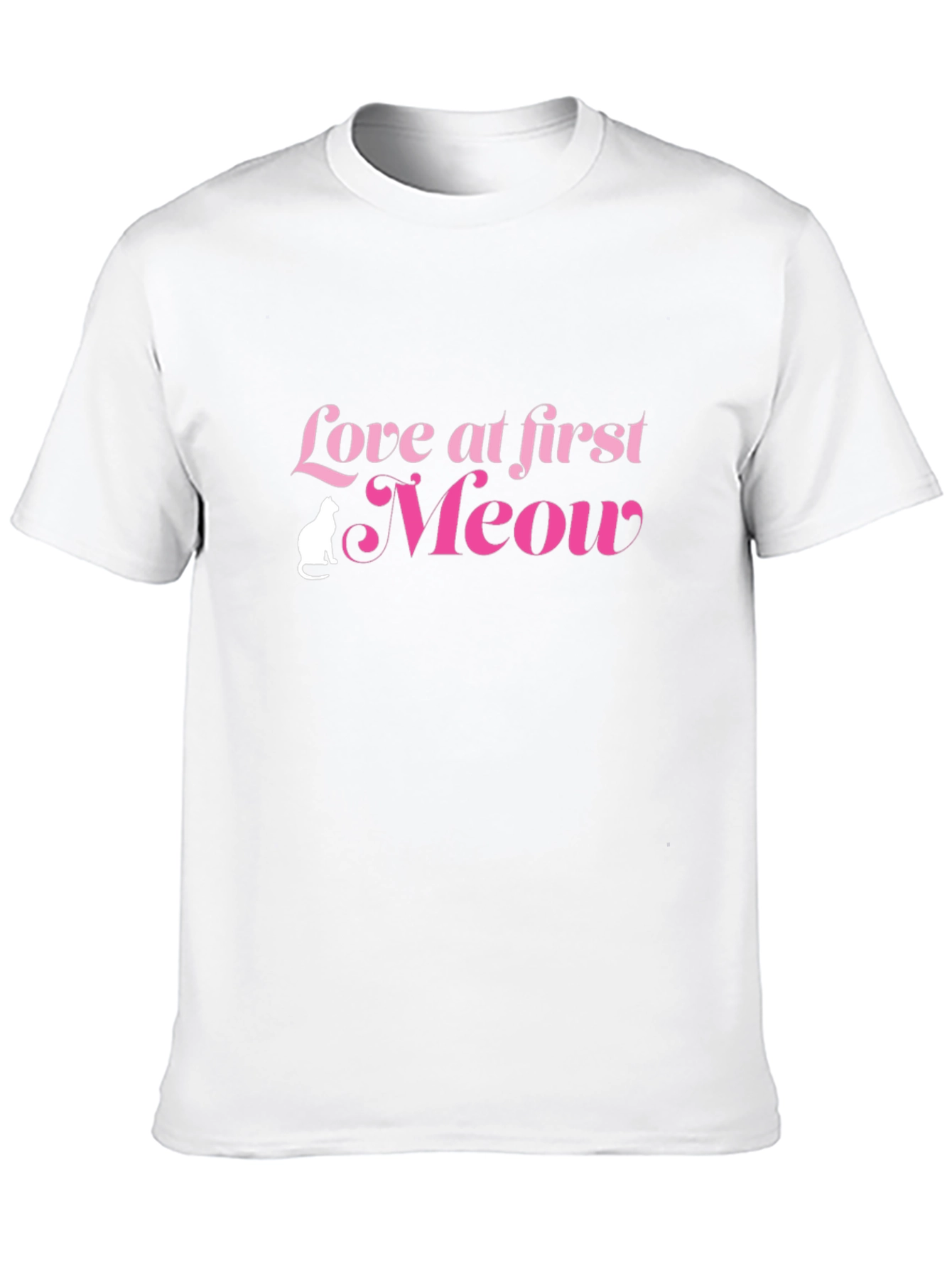 Love at First Meow Black T-Shirt