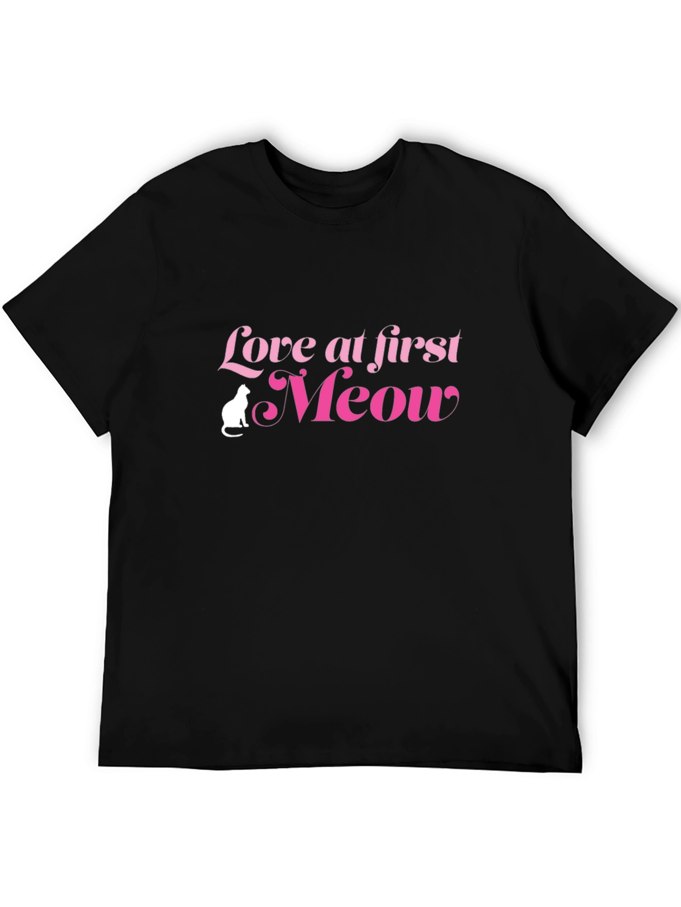 Love at First Meow Black T-Shirt