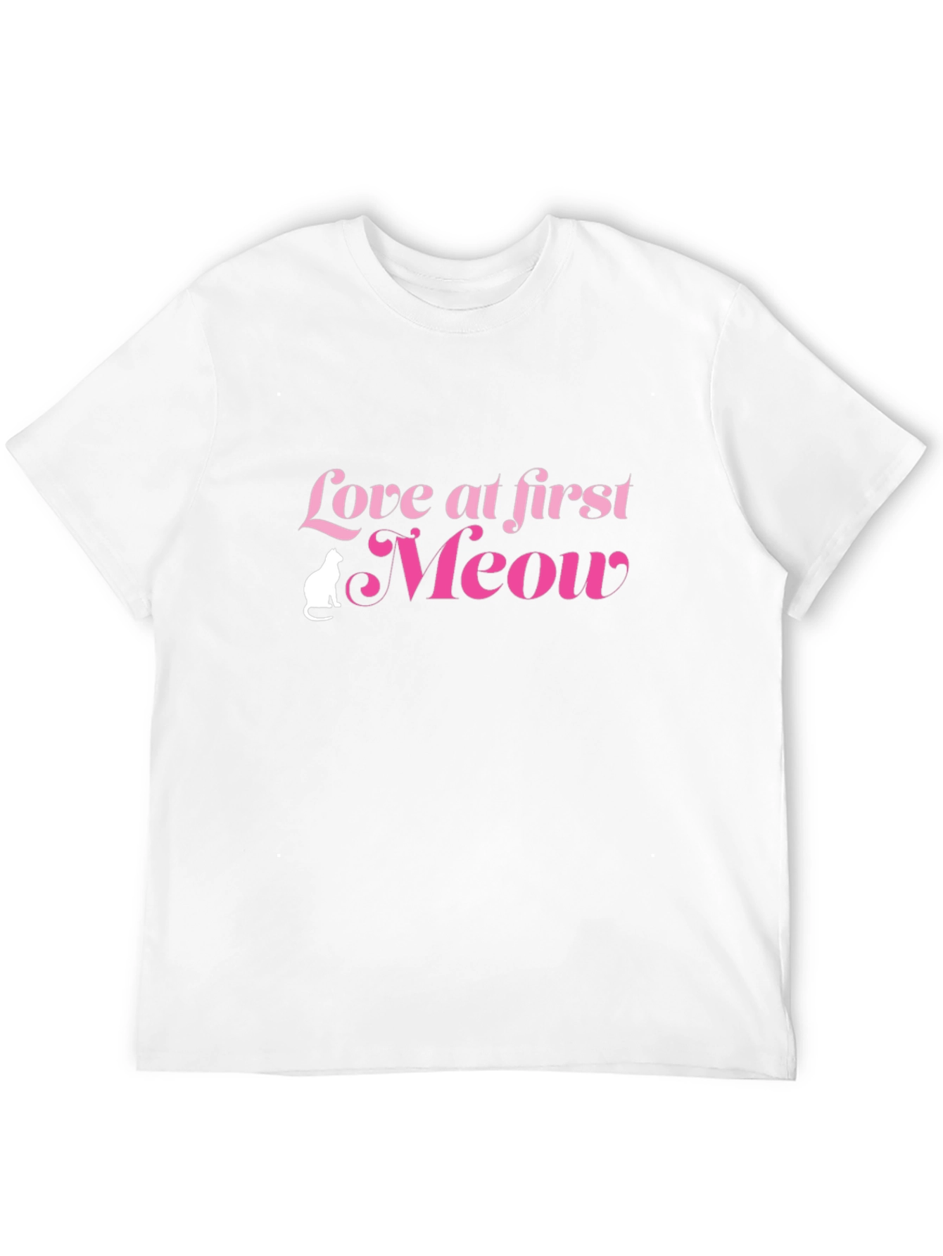 Love at First Meow Black T-Shirt