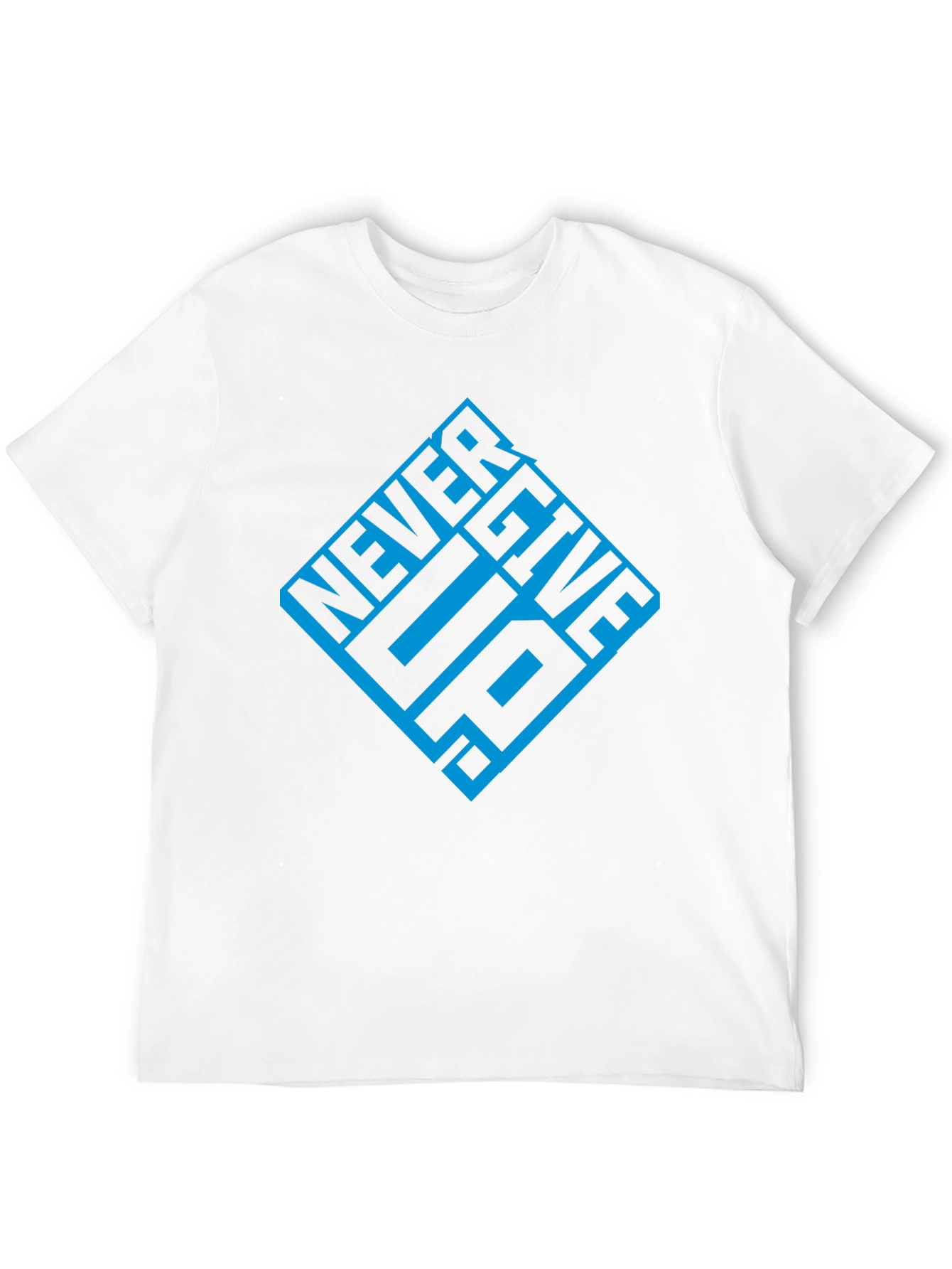 Never Give Up Graphic T-Shirt - Black