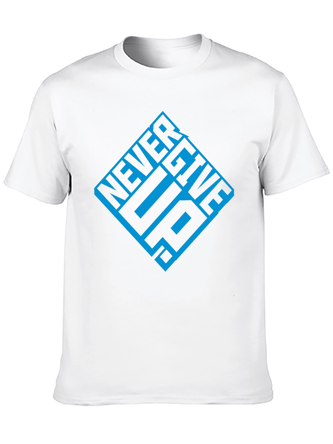 Never Give Up Graphic T-Shirt - Black