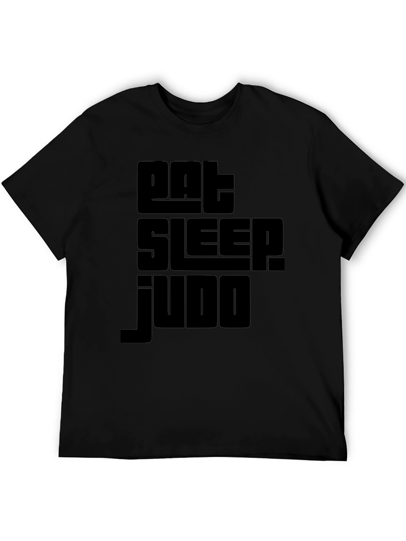 Eat Sleep Judo Black Graphic T-Shirt