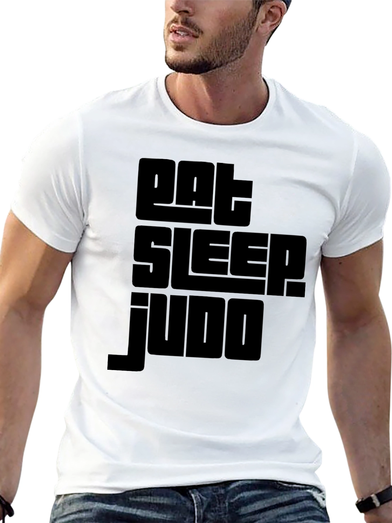 Eat Sleep Judo Black Graphic T-Shirt