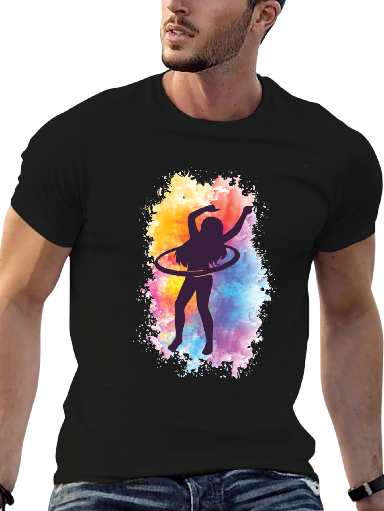 Hula Hoop Girl Graphic T-Shirt