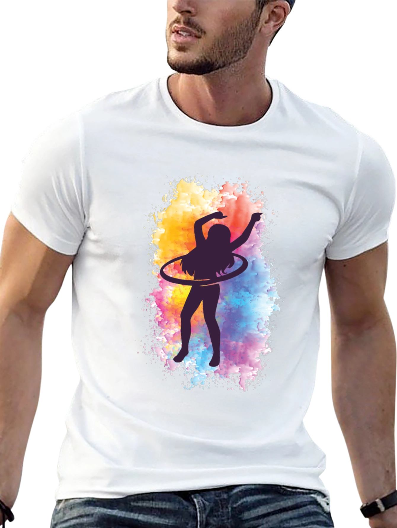 Hula Hoop Girl Graphic T-Shirt