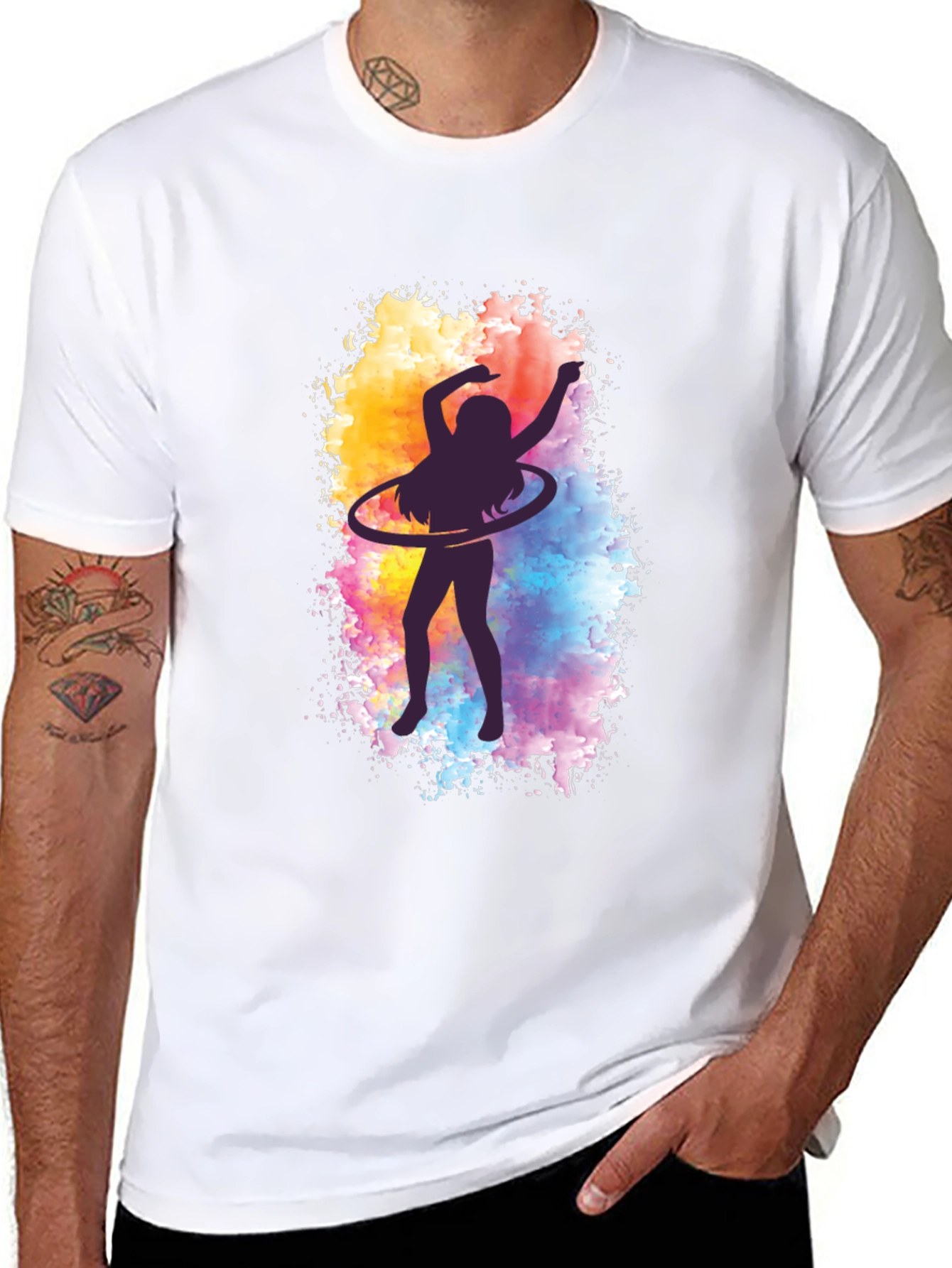 Hula Hoop Girl Graphic T-Shirt