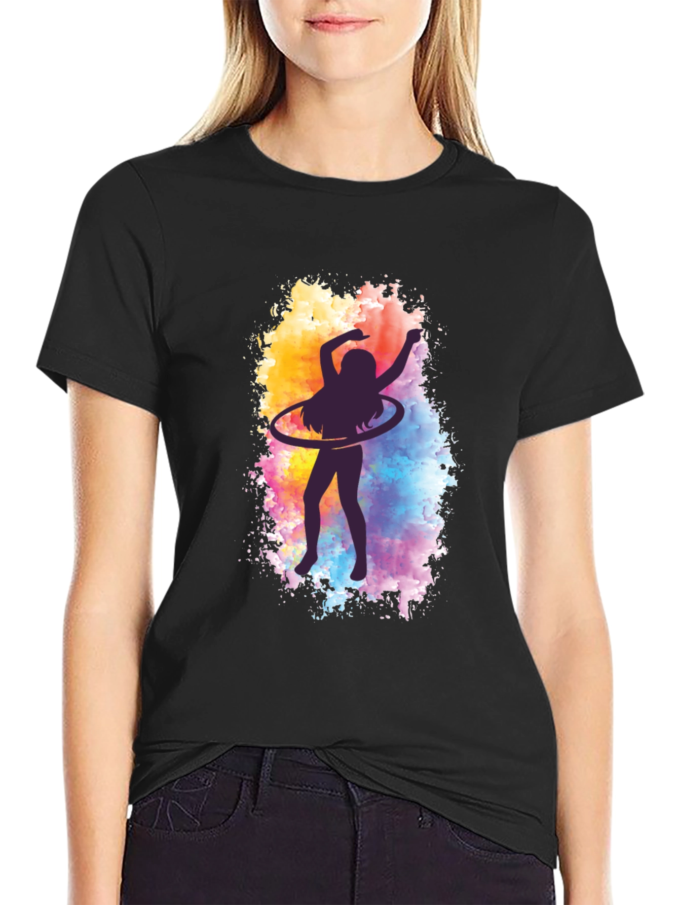 Hula Hoop Girl Graphic T-Shirt