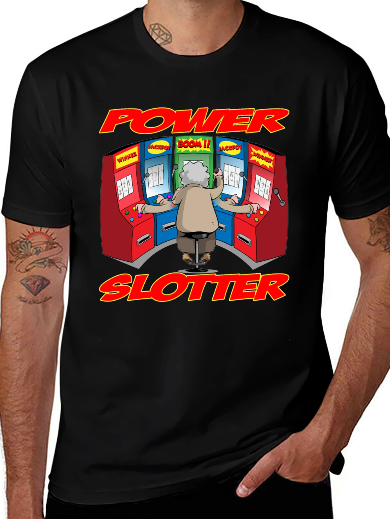 Power Slotter T-Shirt - Funny Gambling Design
