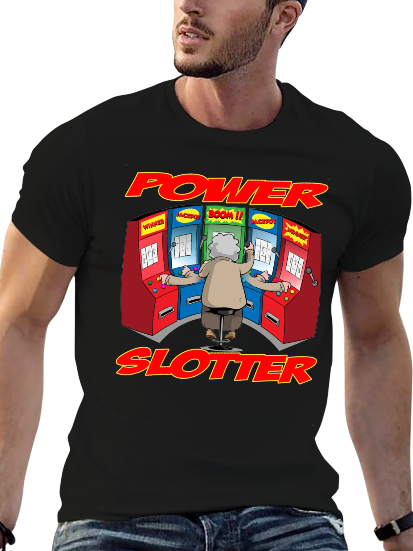 Power Slotter T-Shirt - Funny Gambling Design