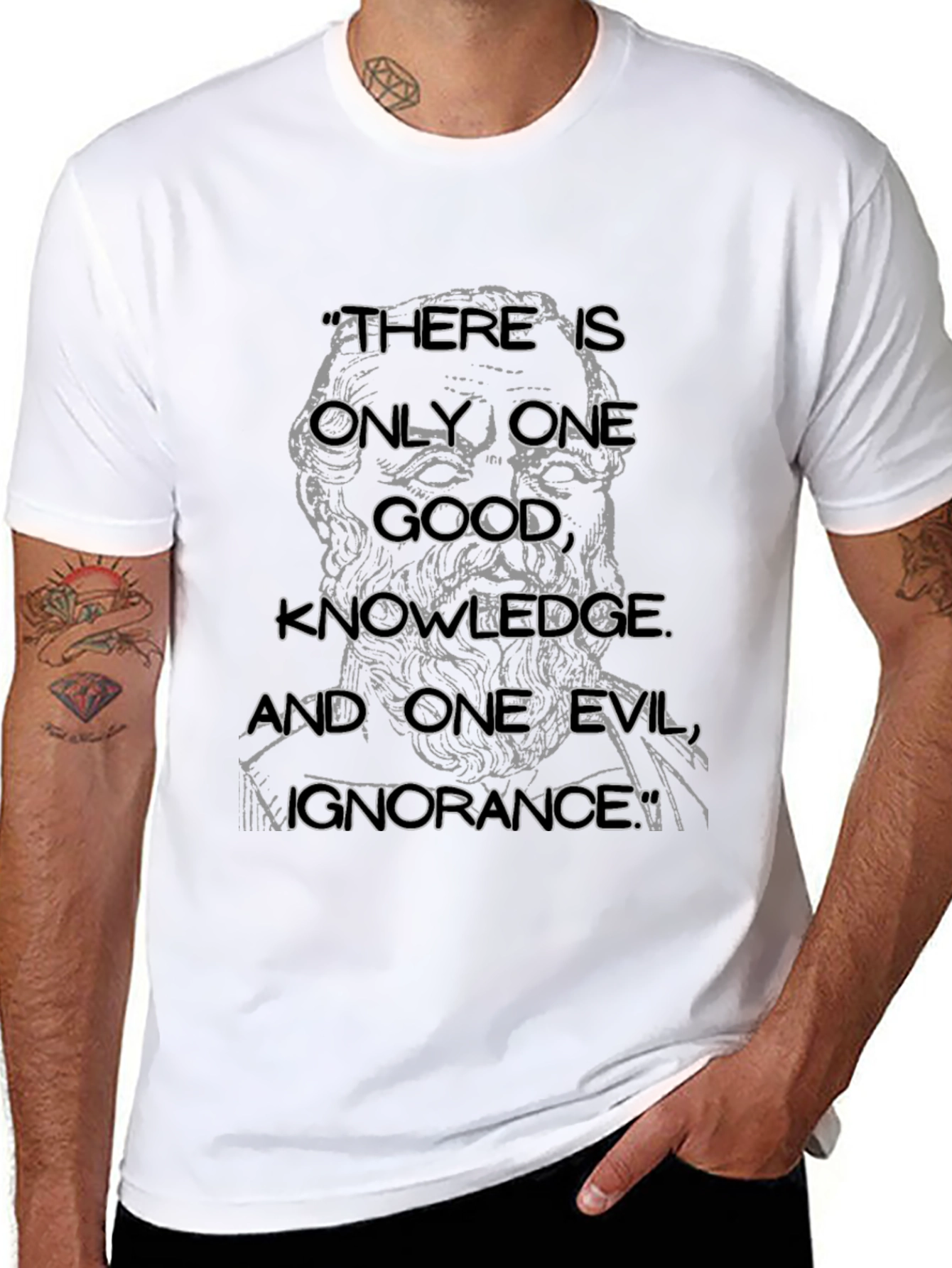 Socrates Quote T-Shirt - Knowledge & Ignorance